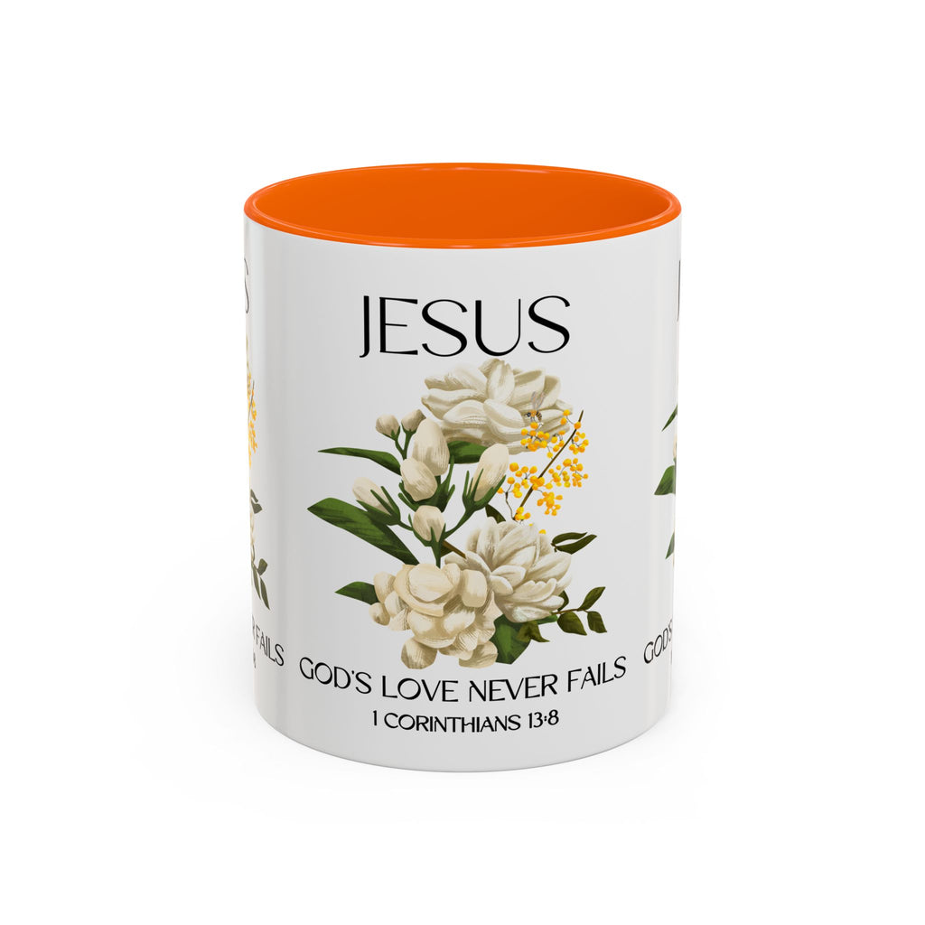 Inspirational Floral Coffee Mug 11/15 oz  - God's Love Design, Christian Gift, Home Decor, Mug for Faith, Coffee Lovers