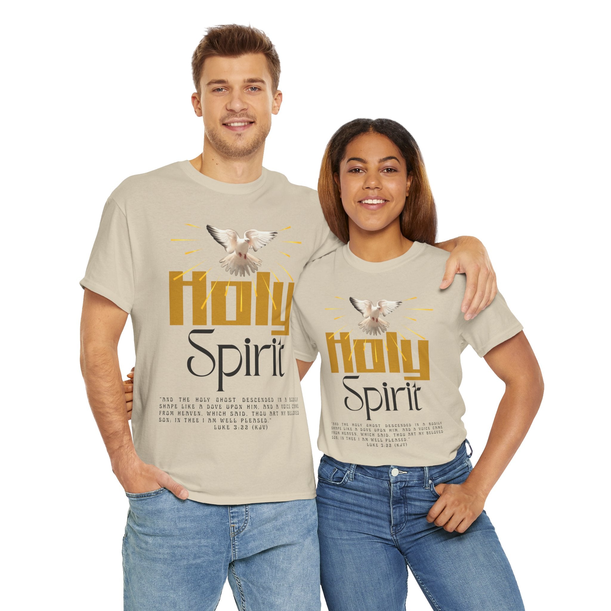 Christian T-shirts, Holy Spirit Unisex Heavy Cotton Tee, Inspirational T-Shirt for Faith Celebration, Christian Gift, Spiritual Attire, Religious Apparel
