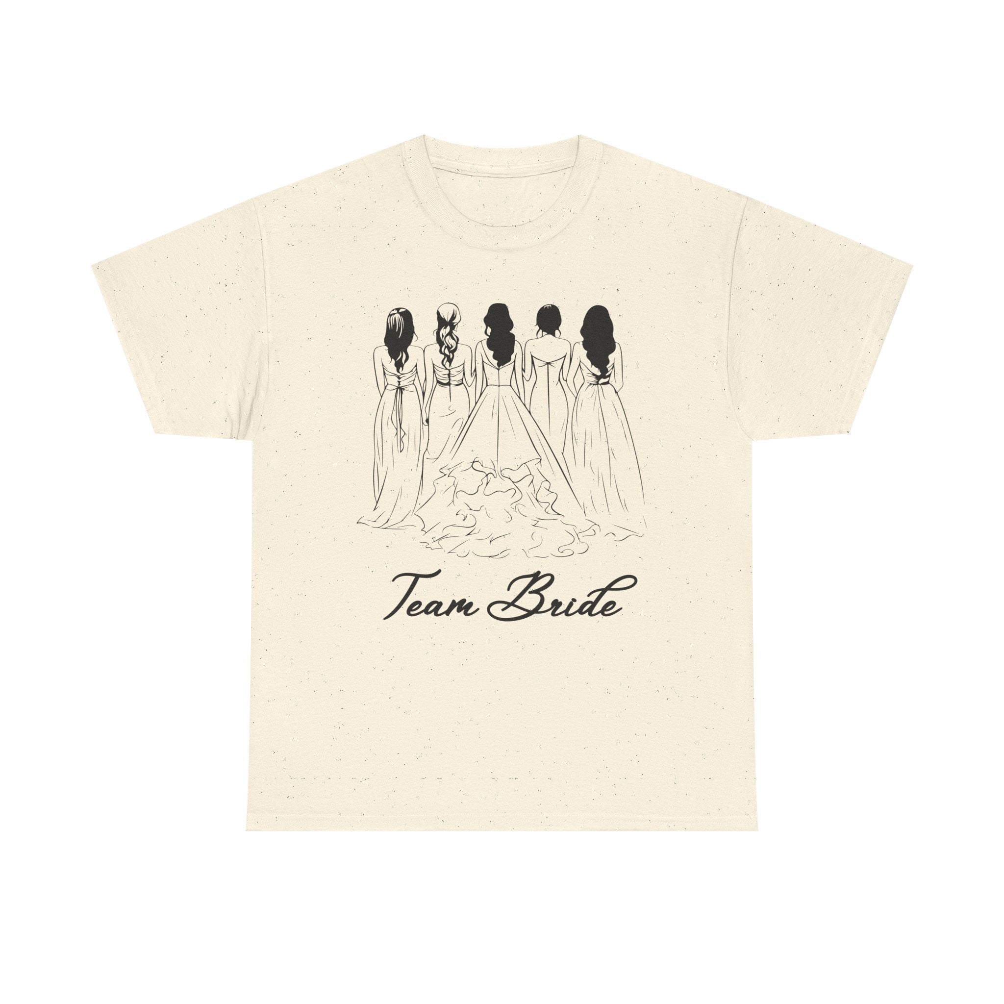Team Bride Unisex Heavy Cotton Tee - Perfect for Weddings, Bridal Showers, Engagements, Bachelorette Parties, Group Celebrations