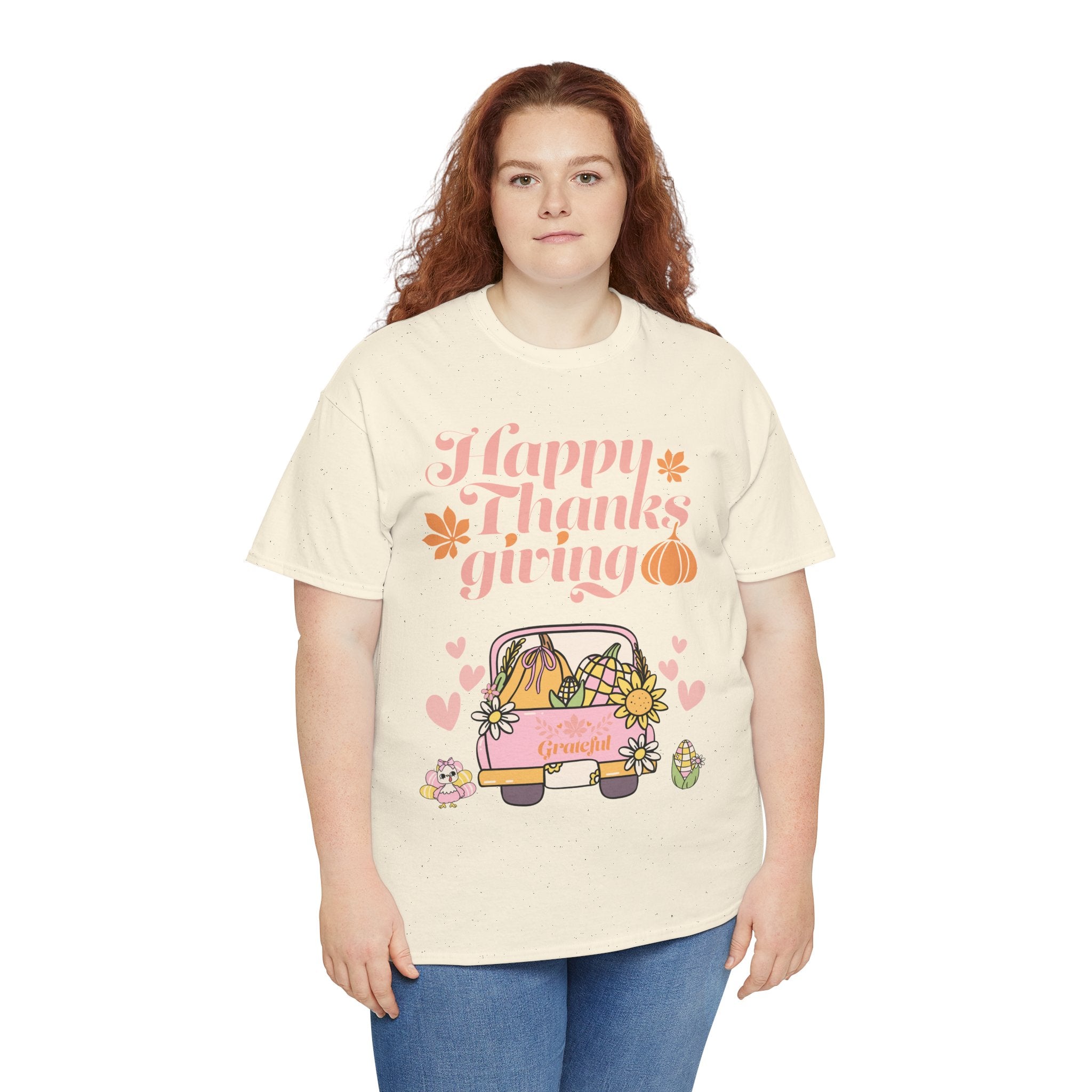 Happy Thanksgiving Unisex Tee | Cozy Autumn Shirt for Family Gatherings, Thanksgiving Celebration, Fall Fashion, Cute Gift Idea