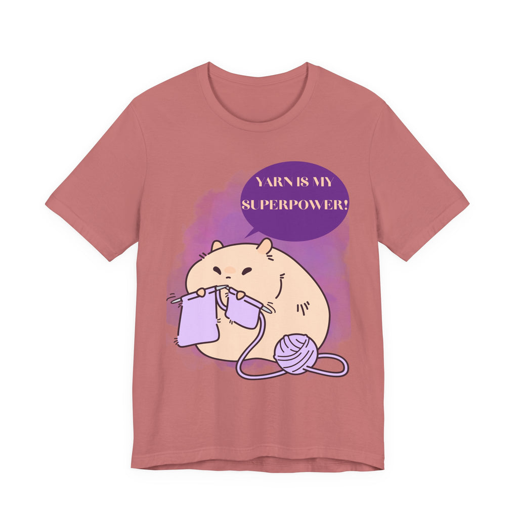 Yarn is my superpower! Crafty Knitting Tee for Crafters