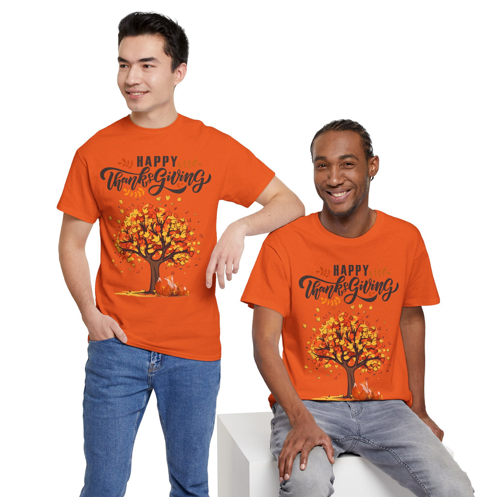 Thanksgiving Tree Tee, Fall T-Shirt, Autumn Apparel, Cozy Gift for Family, Cute Holiday Top