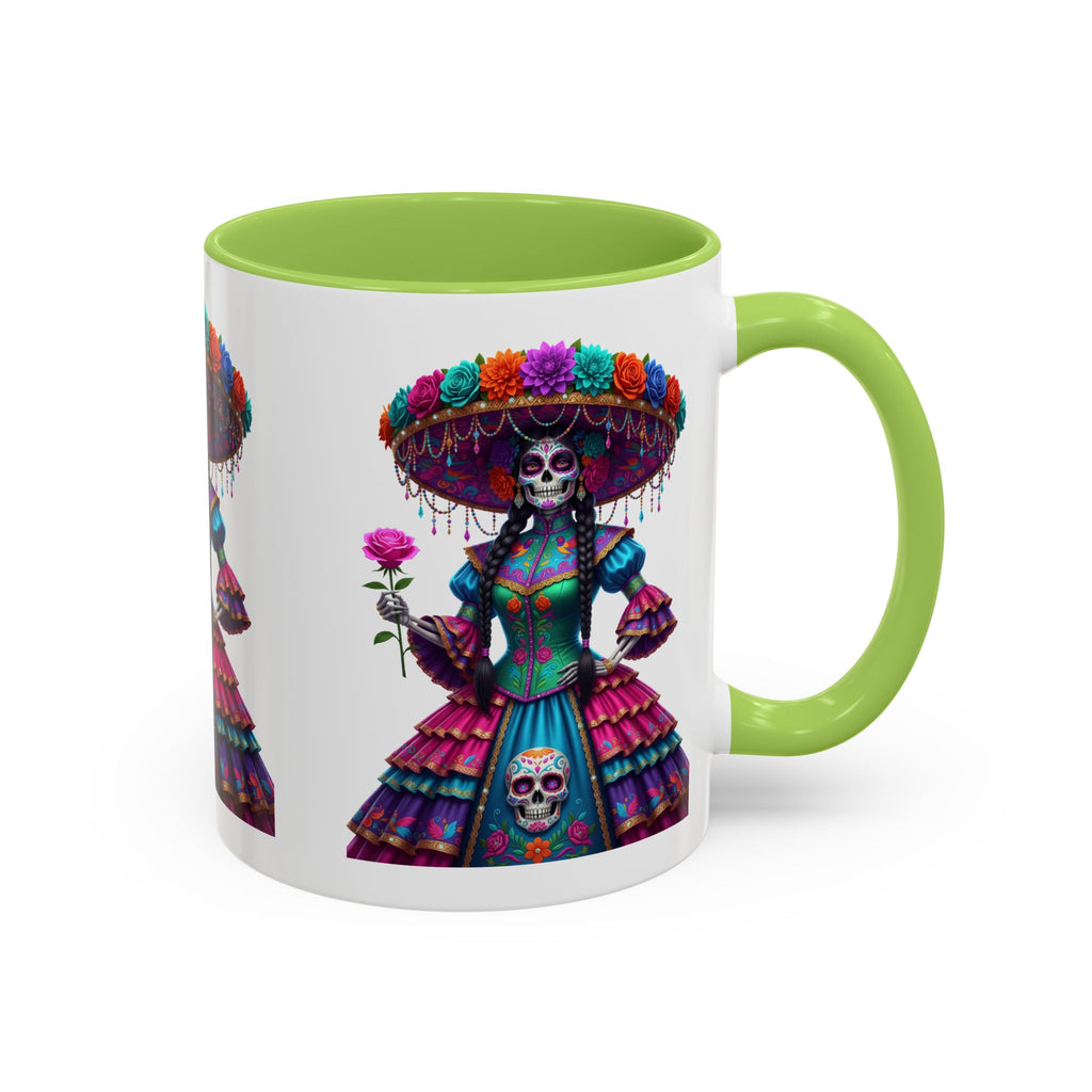 La Catrina Elegante – Día de los Muertos Inspired Artwork, Caffeine Lover Gift, Halloween Decor, Artful Drinkware
