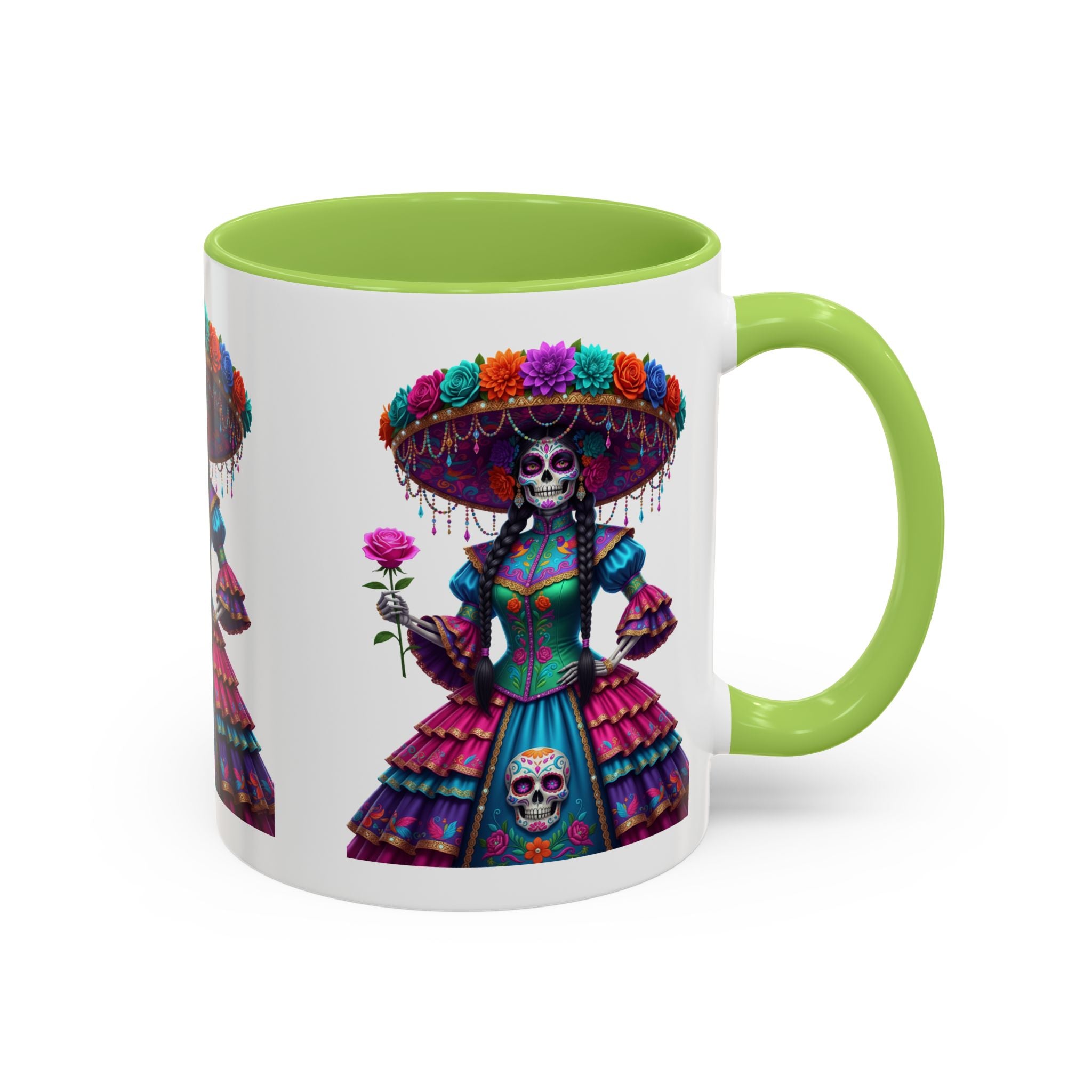 La Catrina Elegante – Día de los Muertos Inspired Artwork, Caffeine Lover Gift, Halloween Decor, Artful Drinkware