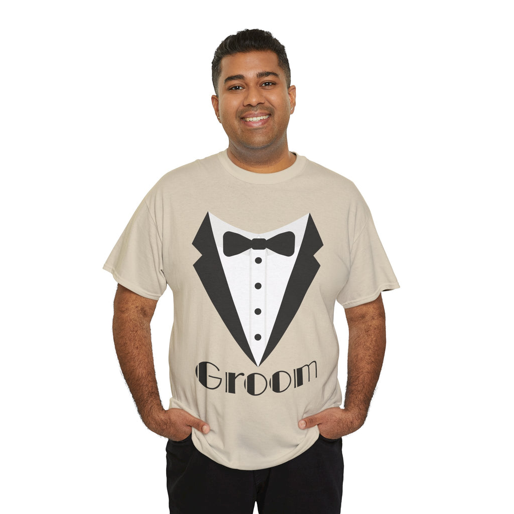 Groom T-Shirt, Unisex Heavy Cotton Tee for Weddings, Bachelor Parties, Groomsmen Gifts, Casual Wear, Bridal Showers