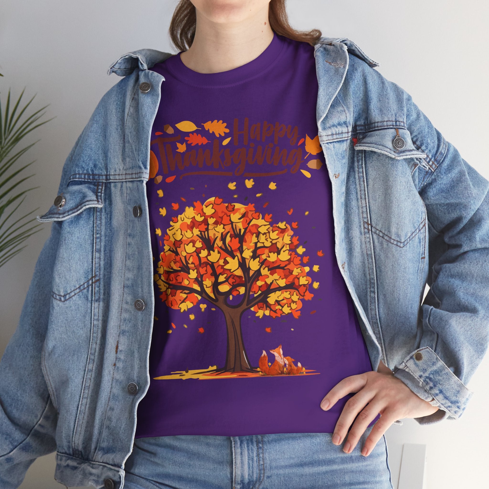 Thanksgiving Tree Tee, Autumn Shirt, Fall Apparel, Family Gathering Top, Seasonal Wear, Thanksgiving Gift