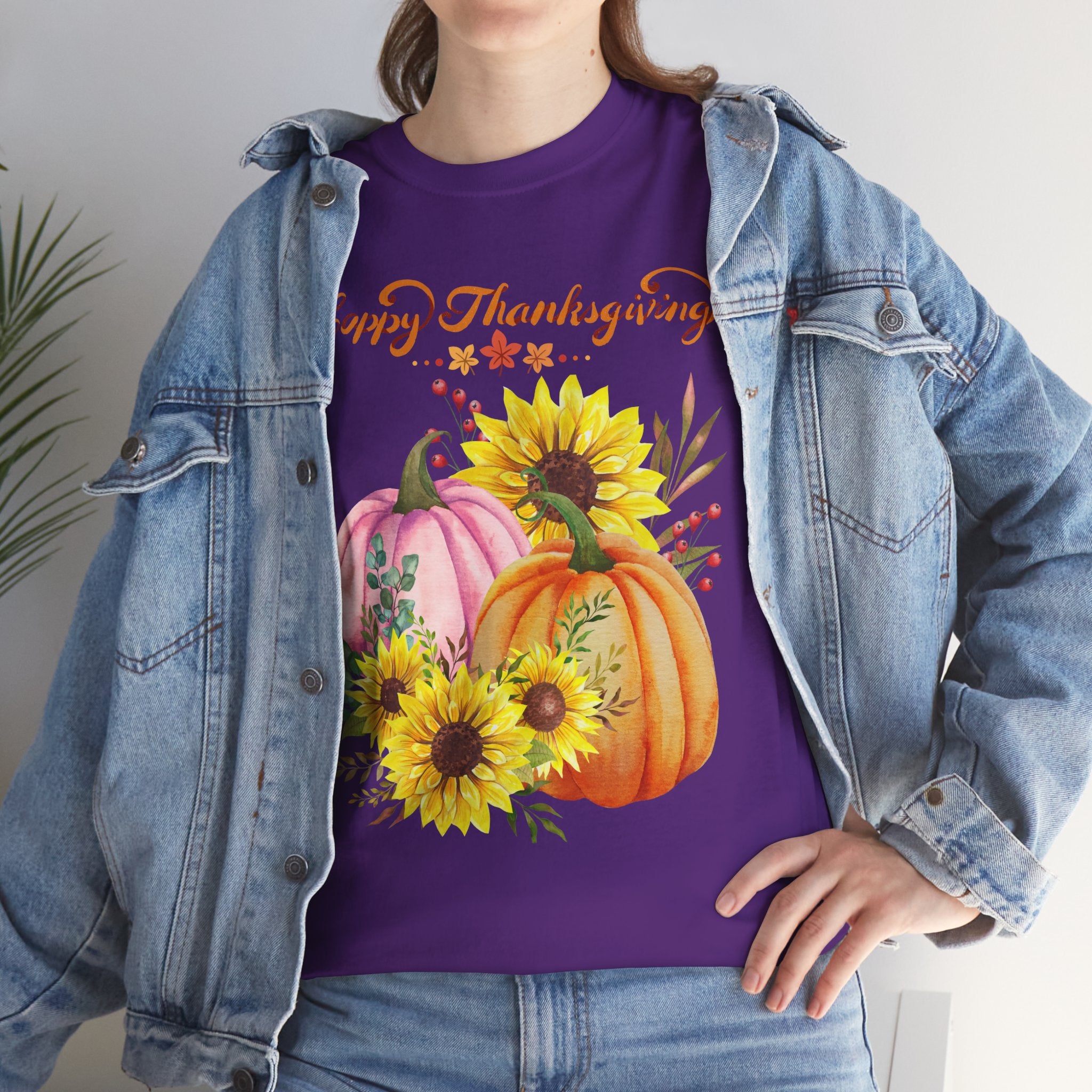 Thanksgiving T-shirts, Pumpkin Tee, Autumn Shirt, Unisex Fall Apparel, Holiday Gift, Cozy Outfit, Harvest Festival Clothing