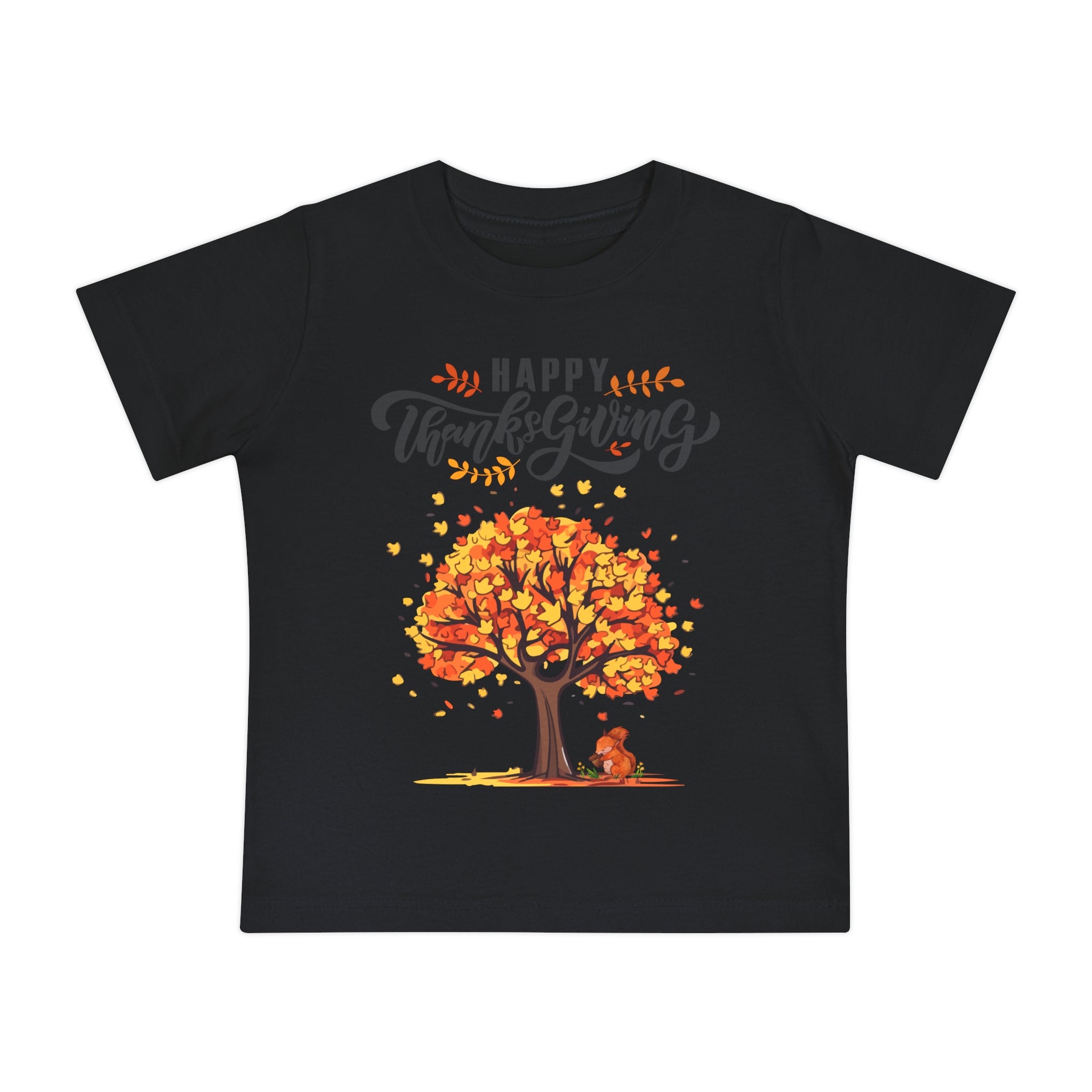 Happy Thanksgiving/Thanksgiving Baby T-Shirt, Cute Fall Apparel, Kids Autumn Clothing, Holiday Gift, Seasonal Outfit, Fall Tree Design