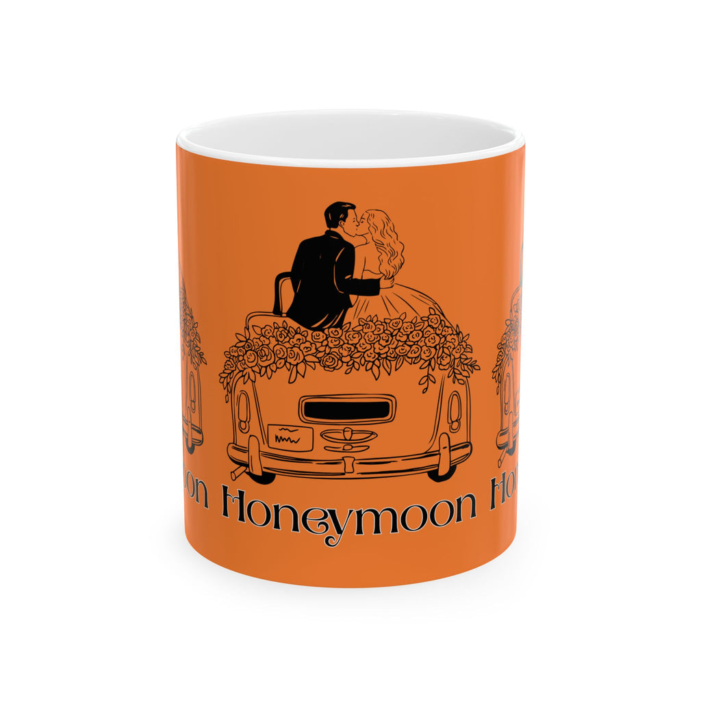Honeymoon October Weddings Ceramic Mug 11 oz- Perfect Wedding Gift, Coffee Cup for Newlyweds, Couples' Tea Mug, Anniversary Gift, Engagement Celebration