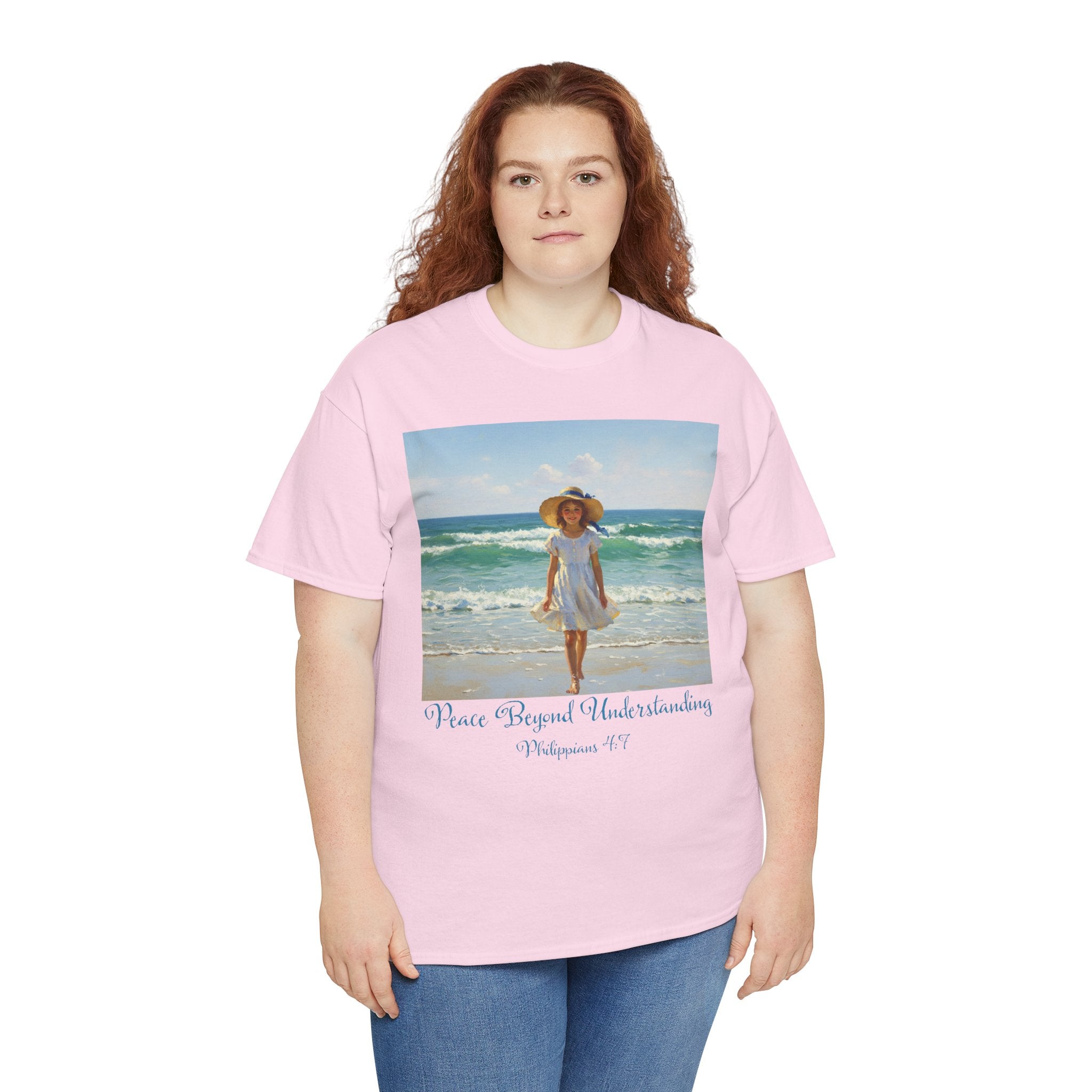 Serene Beach Vibes Tee for Summer Days, Top for Women, Casual Wear, Gifts for Beach Lovers, Vacay Essentials