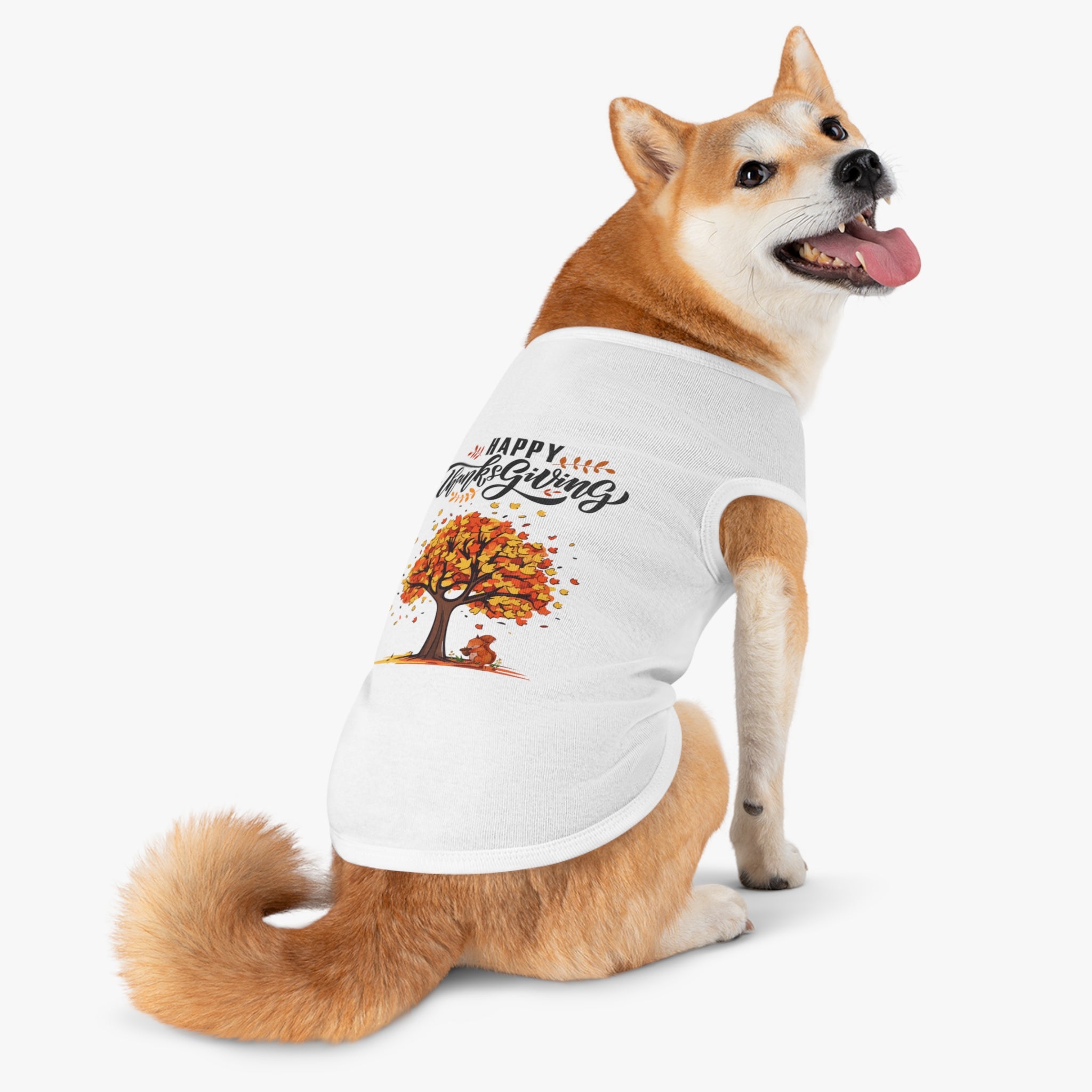 Thanksgiving Pet Tank Top, Dog Shirt, Fall Apparel, Cute Dog Clothes, Pumpkin Spice Season