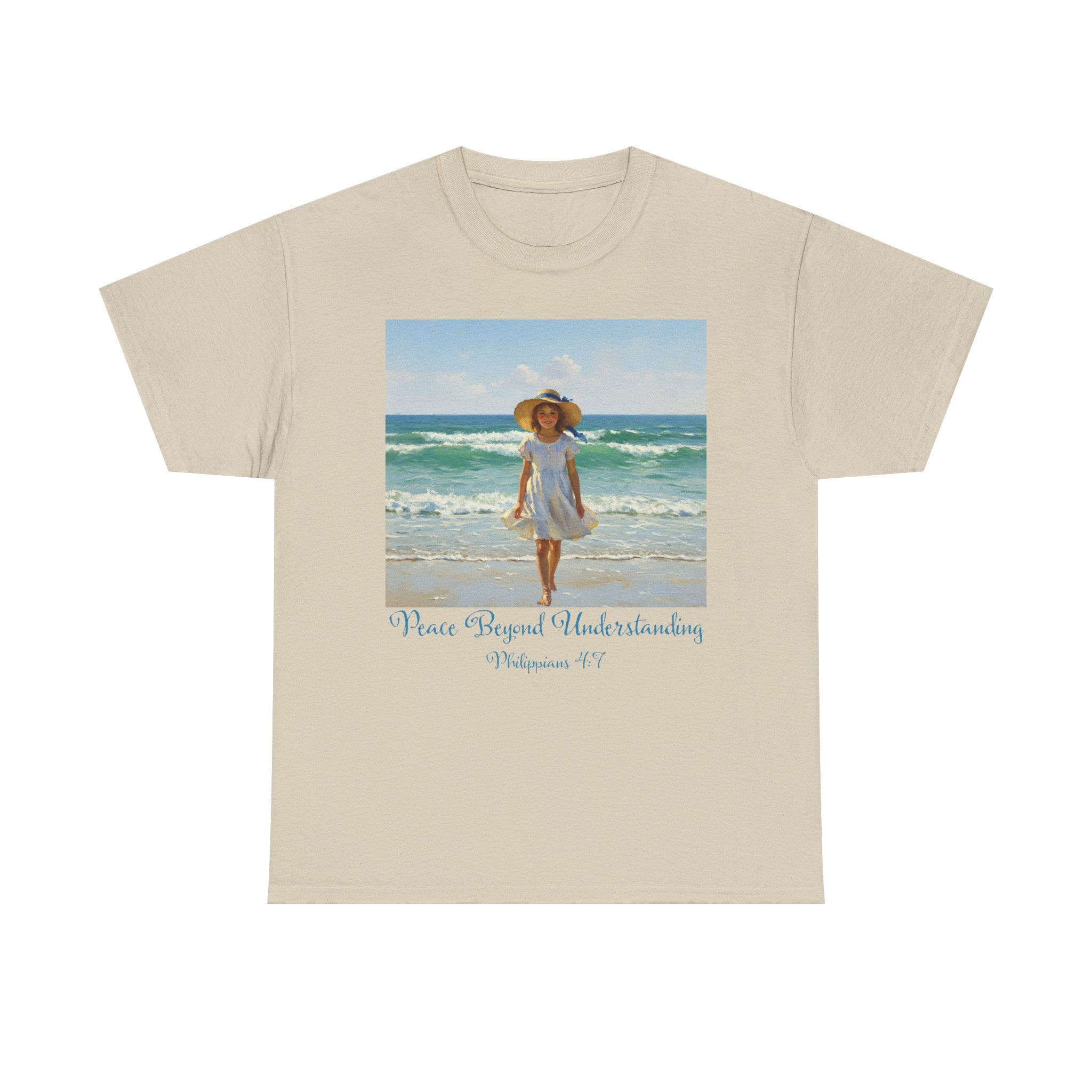Serene Beach Vibes Tee for Summer Days, Top for Women, Casual Wear, Gifts for Beach Lovers, Vacay Essentials