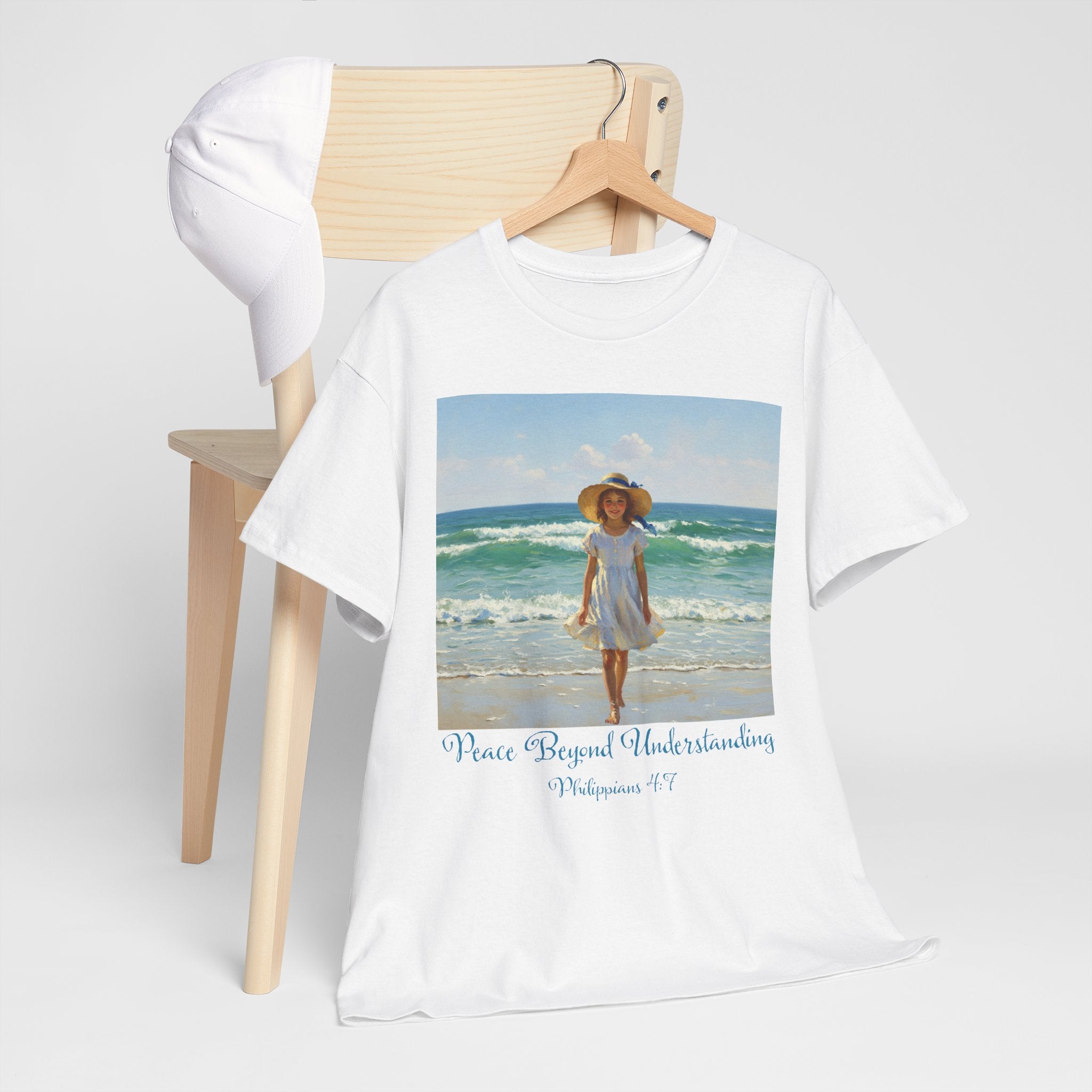 Serene Beach Vibes Tee for Summer Days, Top for Women, Casual Wear, Gifts for Beach Lovers, Vacay Essentials