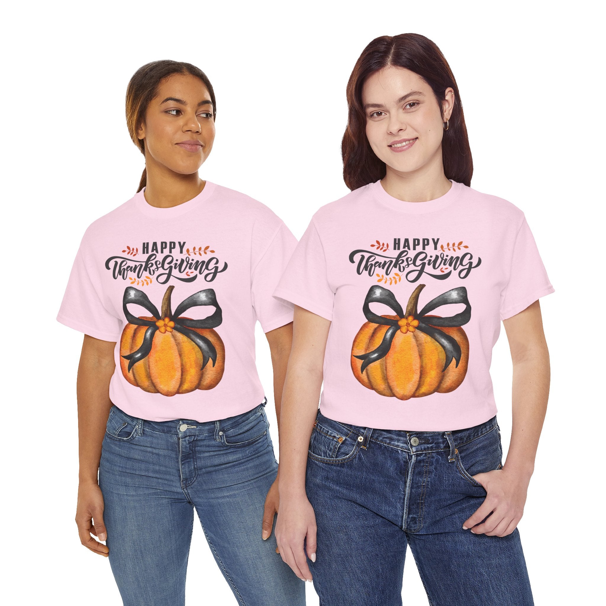 Thanksgiving Pumpkin Tee, Unisex Heavy Cotton T-Shirt, Fall Shirt, Autumn Fashion, Gift for Thanksgiving, Seasonal Apparel
