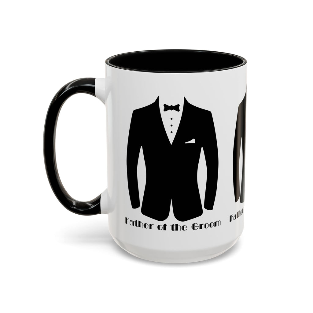 Father of the Groom Accent Coffee Mug 11/15 oz- Perfect Groomsmen Gift, Wedding Keepsake, Stylish Drinkware, Unique Wedding Favor