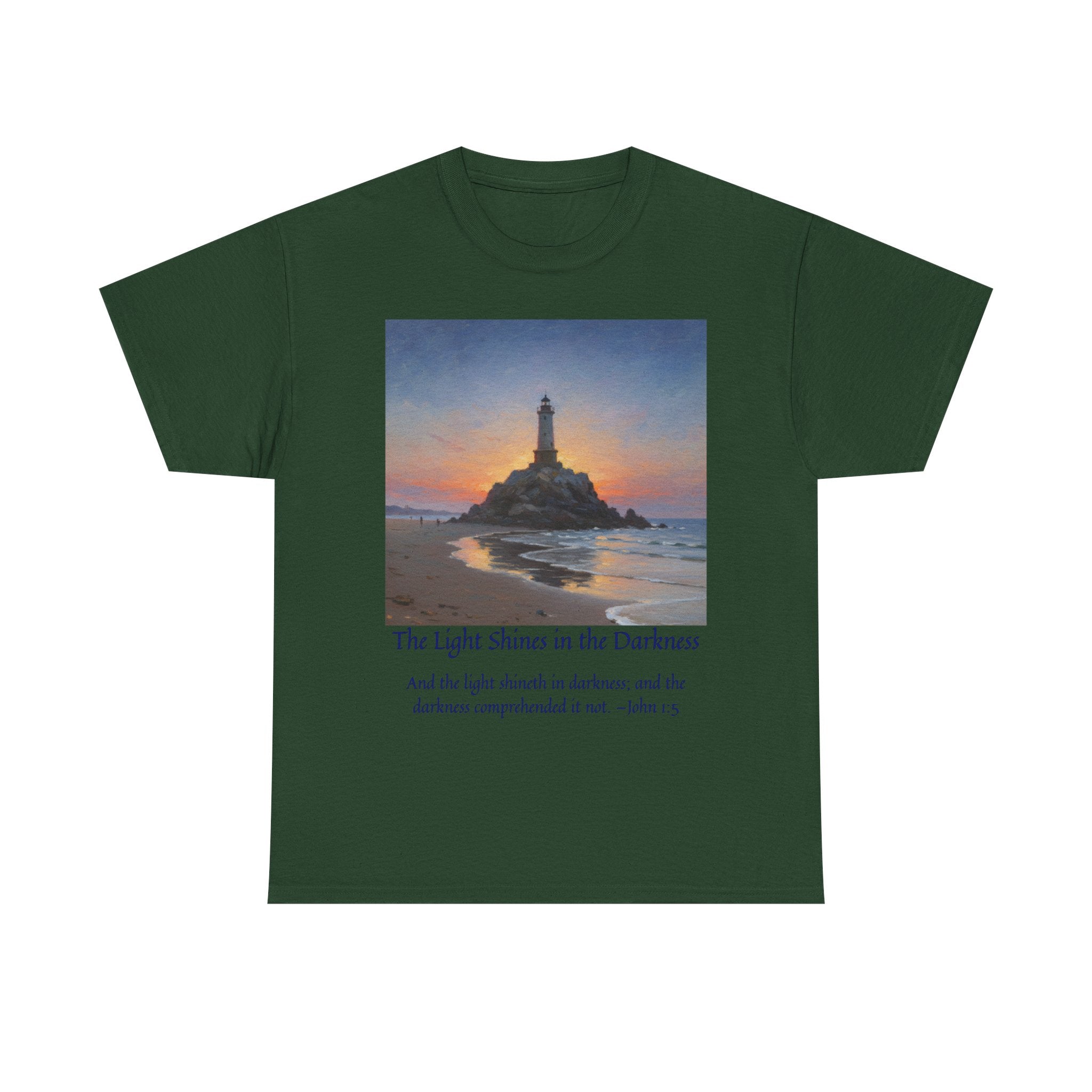 Light in Darkness Unisex Cotton Tee-inspired by Monet, Inspirational Shirt, Bible Verse Tee, Faith-Based Apparel, Perfect Gift for All Occasions