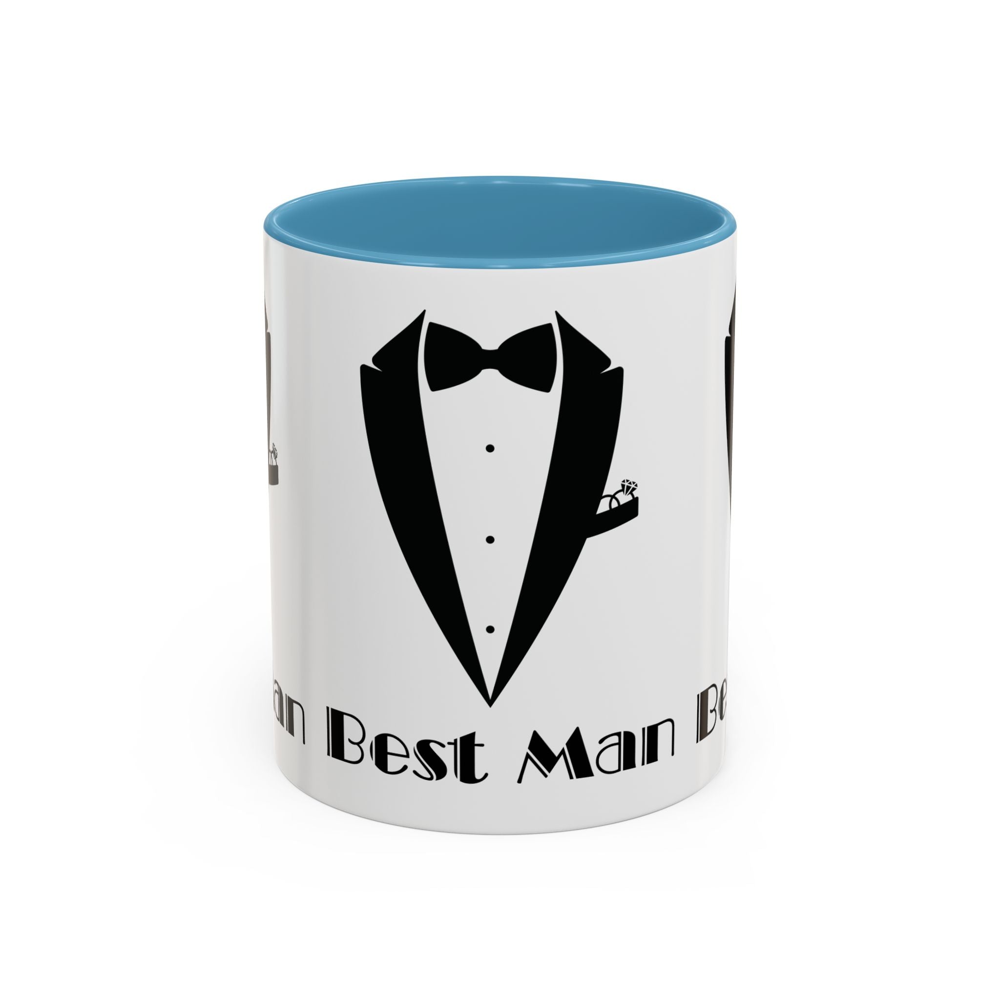 Best Man Accent Coffee Mug 11/15 oz, Groom’s Gift, Wedding Party Favor, Unique Best Man Gift, Black and White Coffee Cup