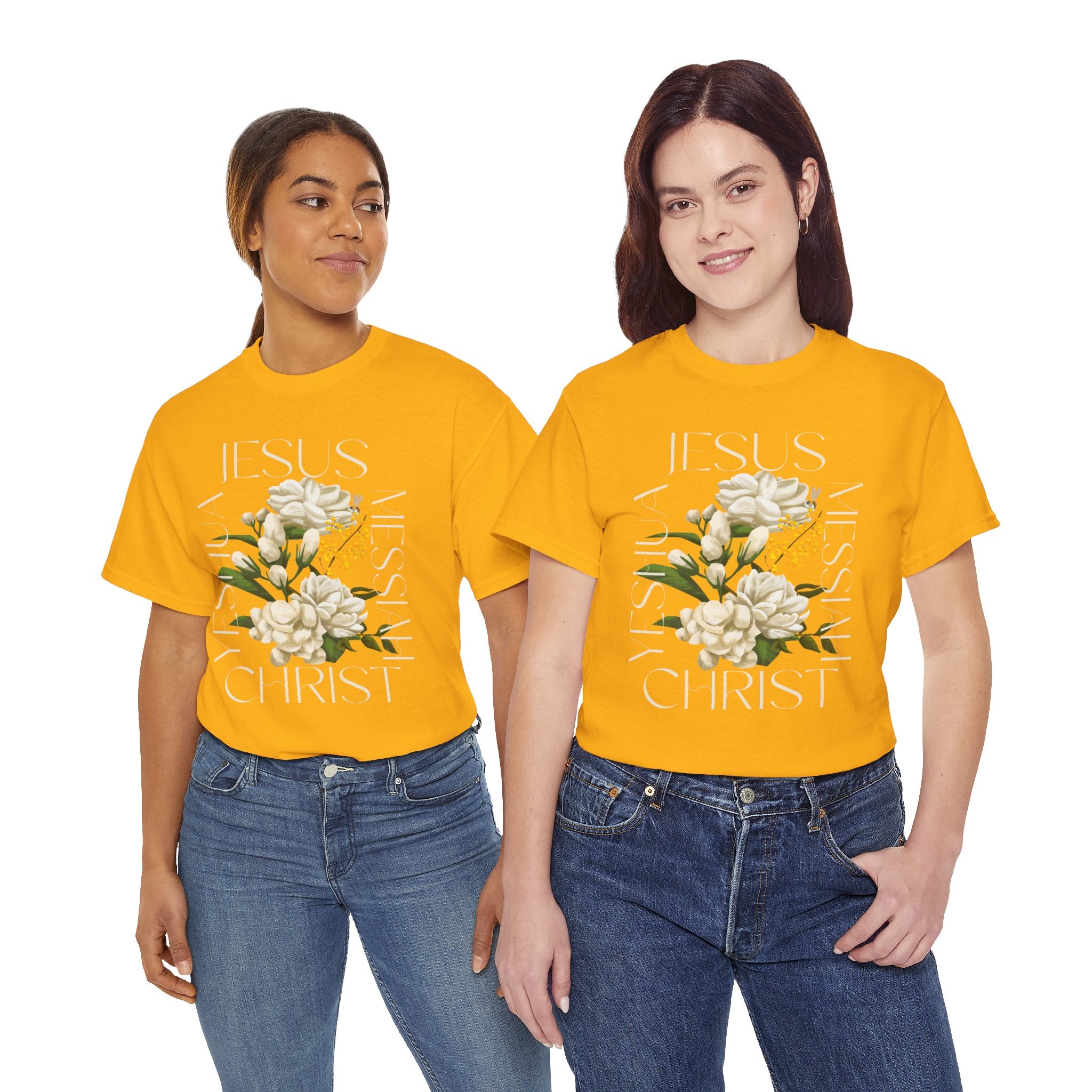 Floral Jesus Christ Tee, Spiritual T-Shirt, Inspirational Unisex Cotton Shirt, Gift for Believers, Christian Apparel