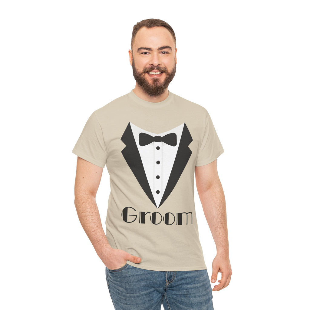 Groom T-Shirt, Unisex Heavy Cotton Tee for Weddings, Bachelor Parties, Groomsmen Gifts, Casual Wear, Bridal Showers
