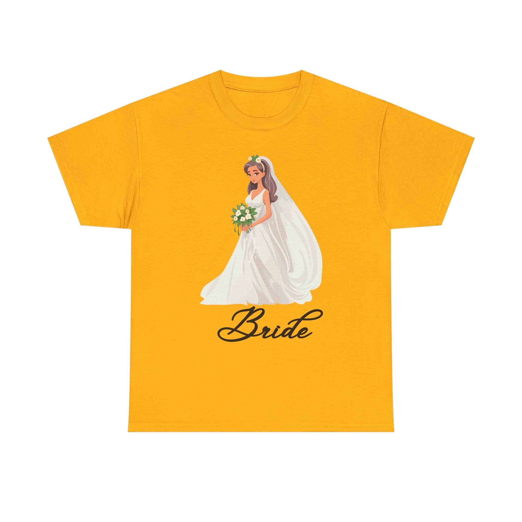 Bride Sketch Unisex Heavy Cotton Tee - Perfect for Weddings, Bridal Showers, Bachelorette Parties, Engagements, and Gifts