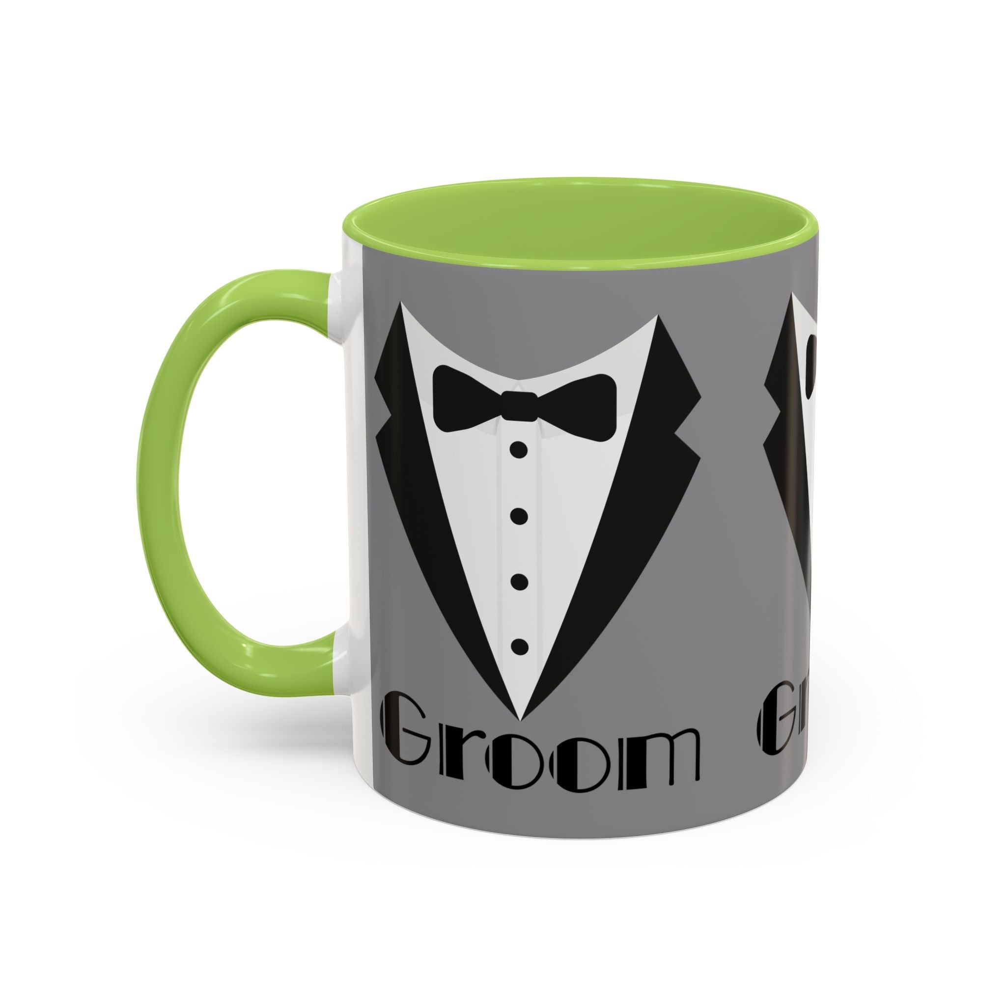 Groom Coffee Mug, Wedding Gift, Groomsmen Party Mug, Black and White Accent Mug, Engagement Celebration