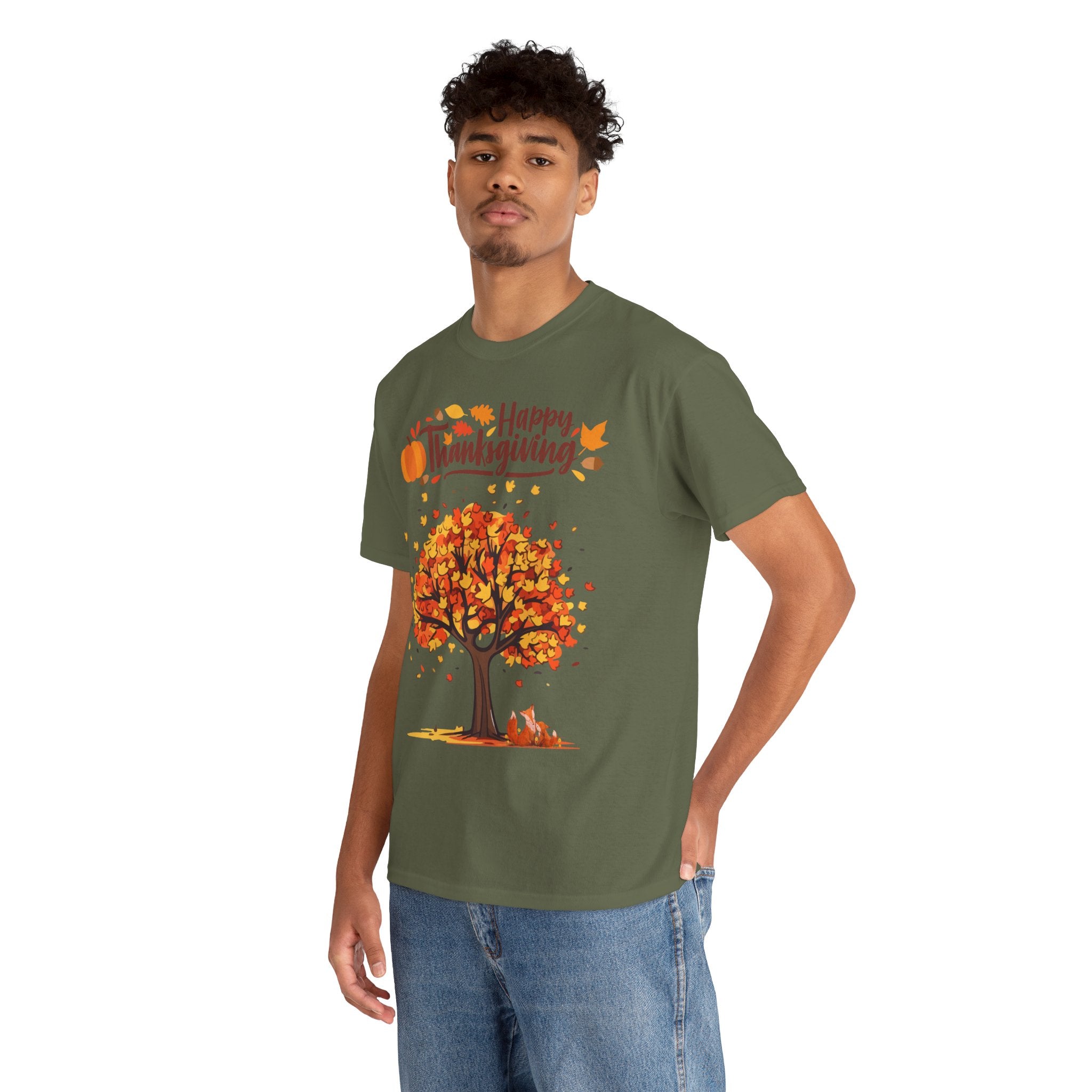 Thanksgiving Tree Tee, Autumn Shirt, Fall Apparel, Family Gathering Top, Seasonal Wear, Thanksgiving Gift
