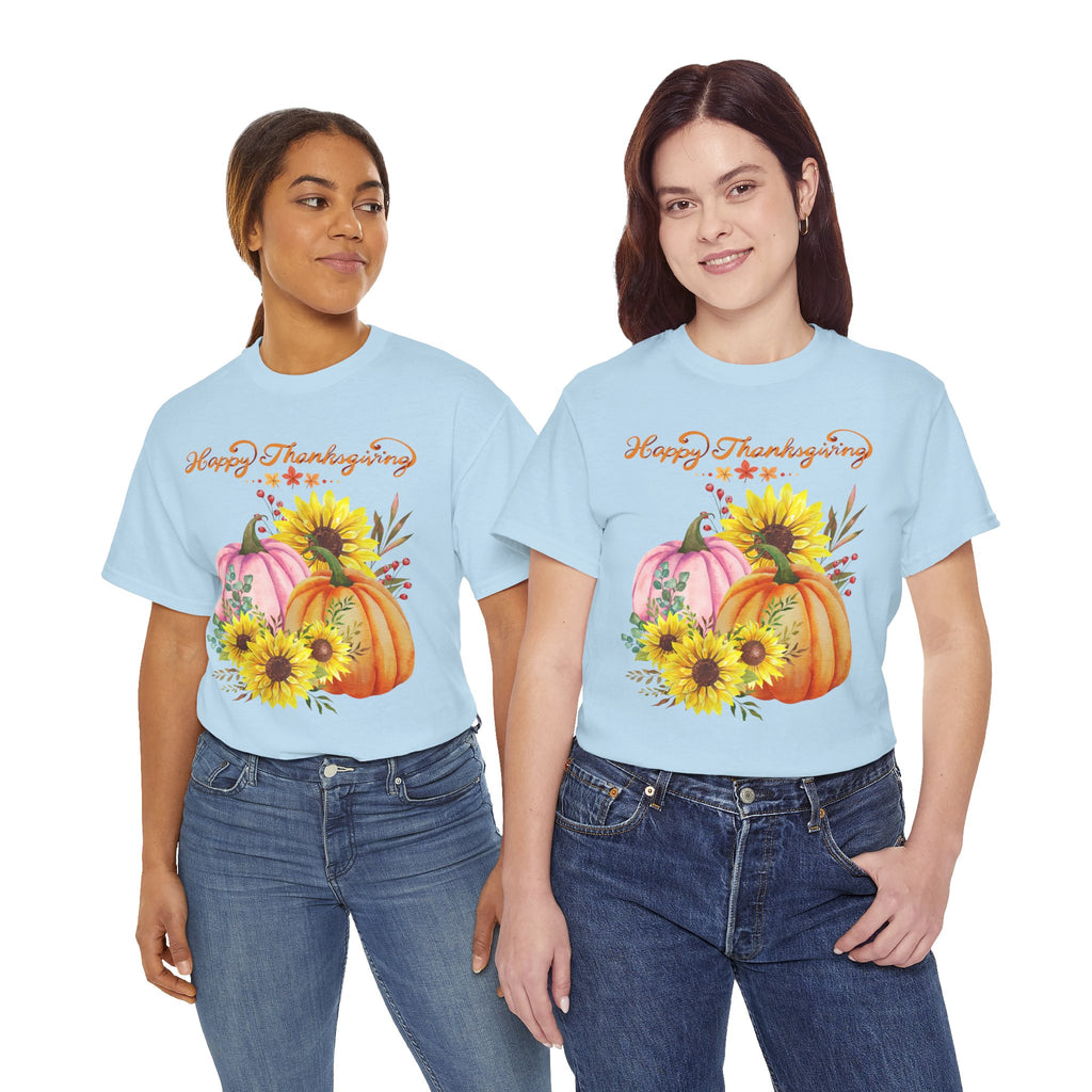 Thanksgiving T-shirts, Pumpkin Tee, Autumn Shirt, Unisex Fall Apparel, Holiday Gift, Cozy Outfit, Harvest Festival Clothing