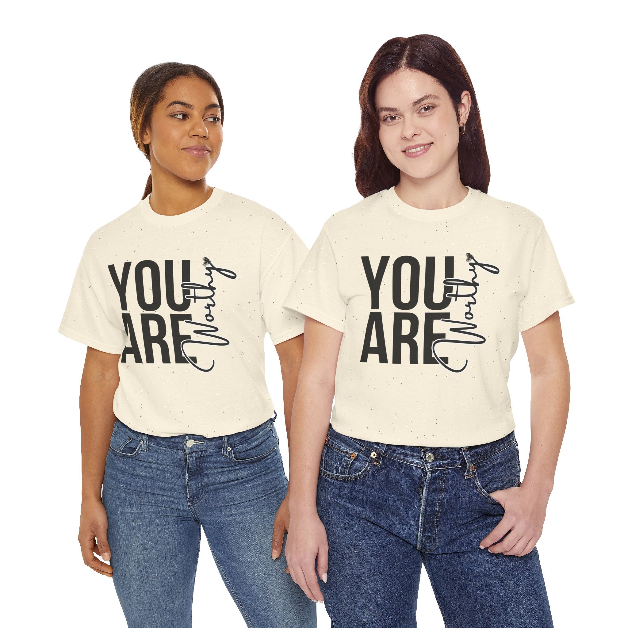 You Are Worthy Unisex Heavy Cotton Tee, Motivational Quote Shirt, Gift for Friends, Self-Love Tee, Uplifting Apparel, Positive [...]