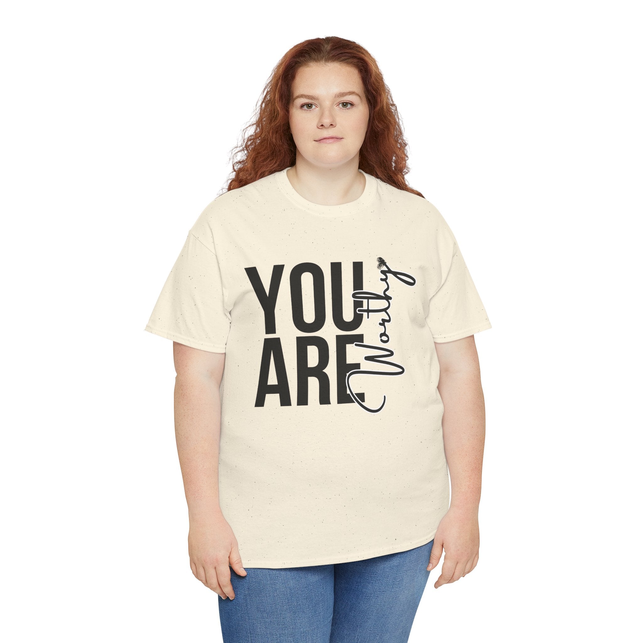 You Are Worthy Unisex Heavy Cotton Tee, Motivational Quote Shirt, Gift for Friends, Self-Love Tee, Uplifting Apparel, Positive [...]
