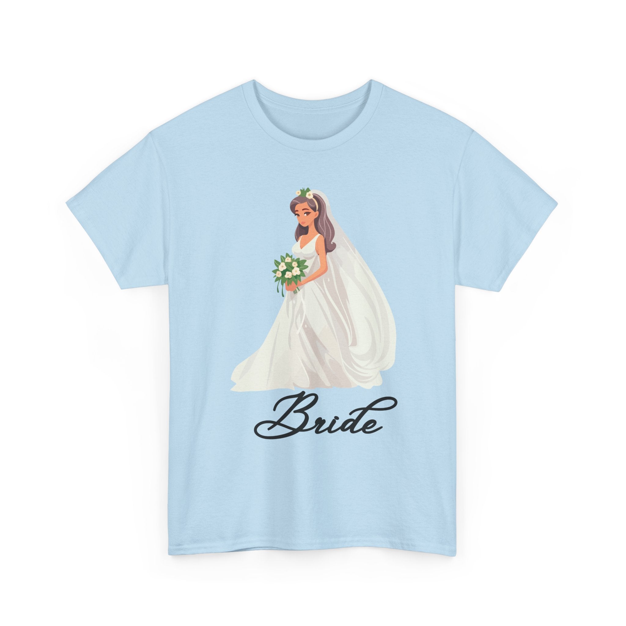 Bride Sketch Unisex Heavy Cotton Tee - Perfect for Weddings, Bridal Showers, Bachelorette Parties, Engagements, and Gifts