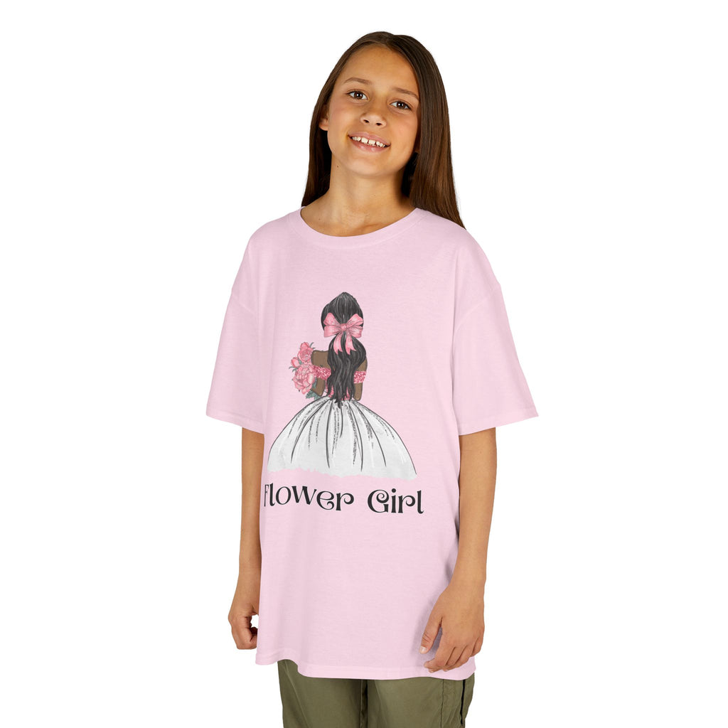 Flower Girl Kids Tee, Cute Floral T-Shirt for Flower Girls, Wedding Apparel, Toddler Gift, Birthday Outfit, Spring Fling Top