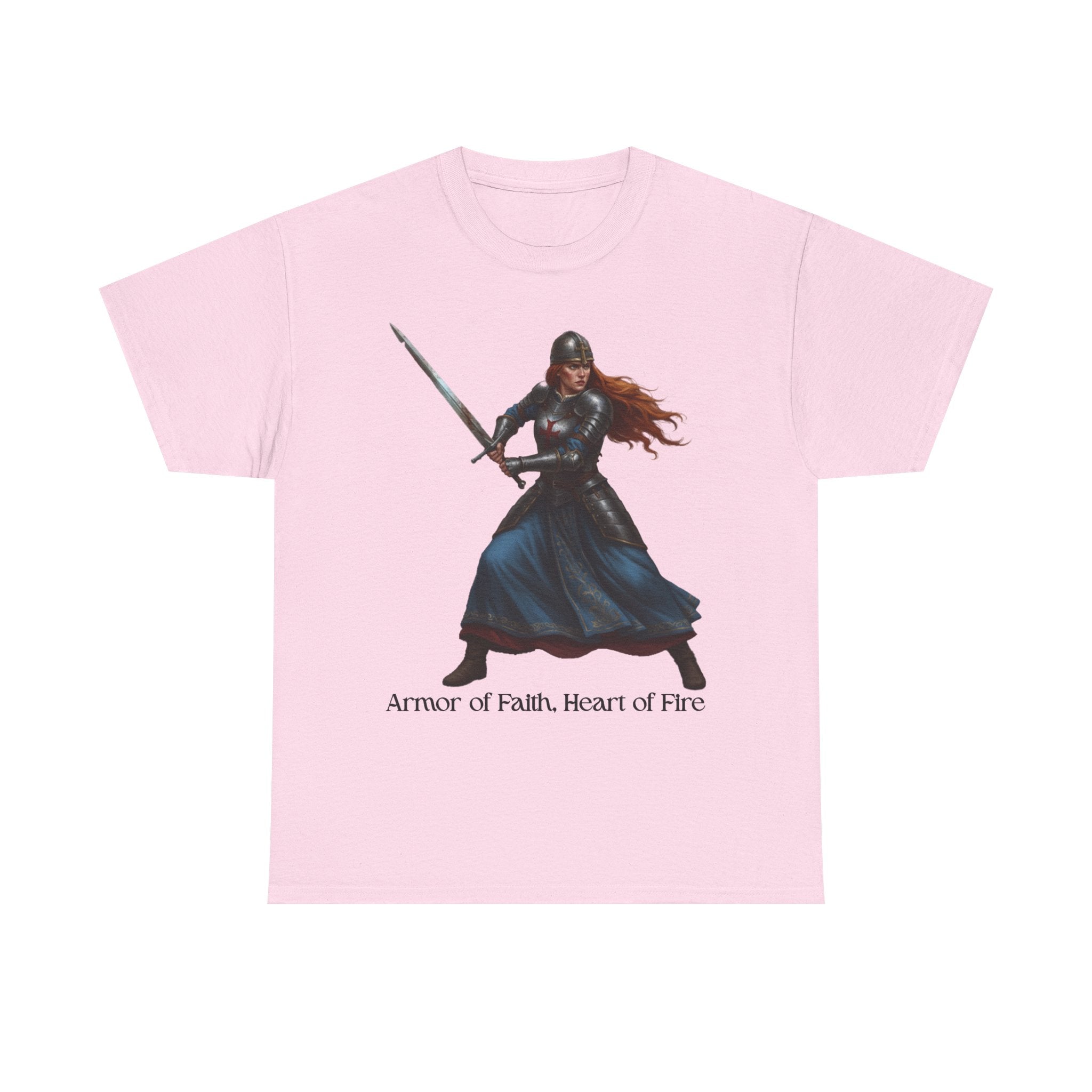 Warrior Spirit Unisex Heavy Cotton Tee, Inspirational Shirt, Fantasy Gift, Empowerment Merchandise, Soft Cotton Tee, Everyday Wear