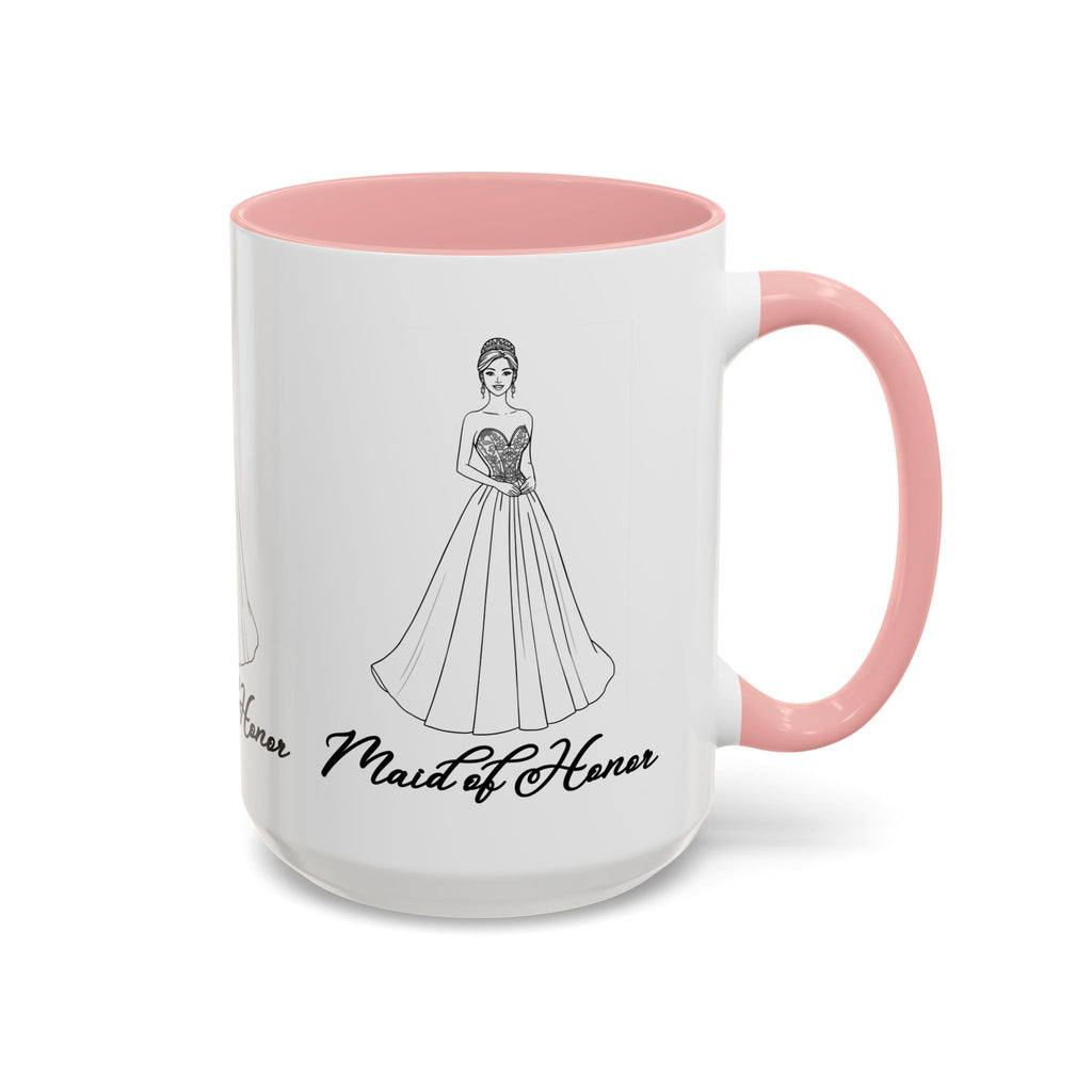 Maid of Honor Coffee Mug, Bridal Party Gift, Wedding Celebration Mug, Customizable Maid of Honor Cup, Cute Coffee Lover Gift