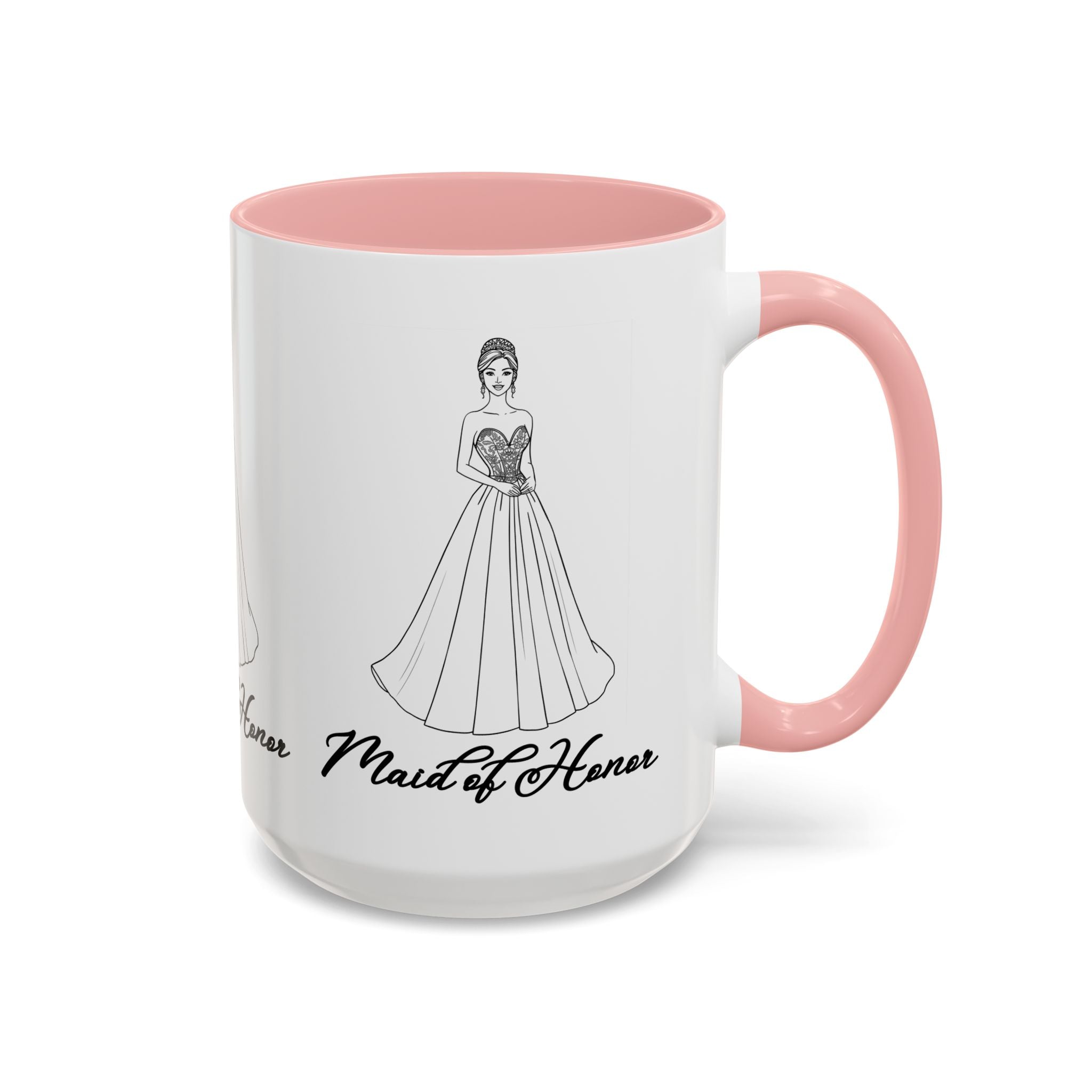 Maid of Honor Coffee Mug, Bridal Party Gift, Wedding Celebration Mug, Customizable Maid of Honor Cup, Cute Coffee Lover Gift
