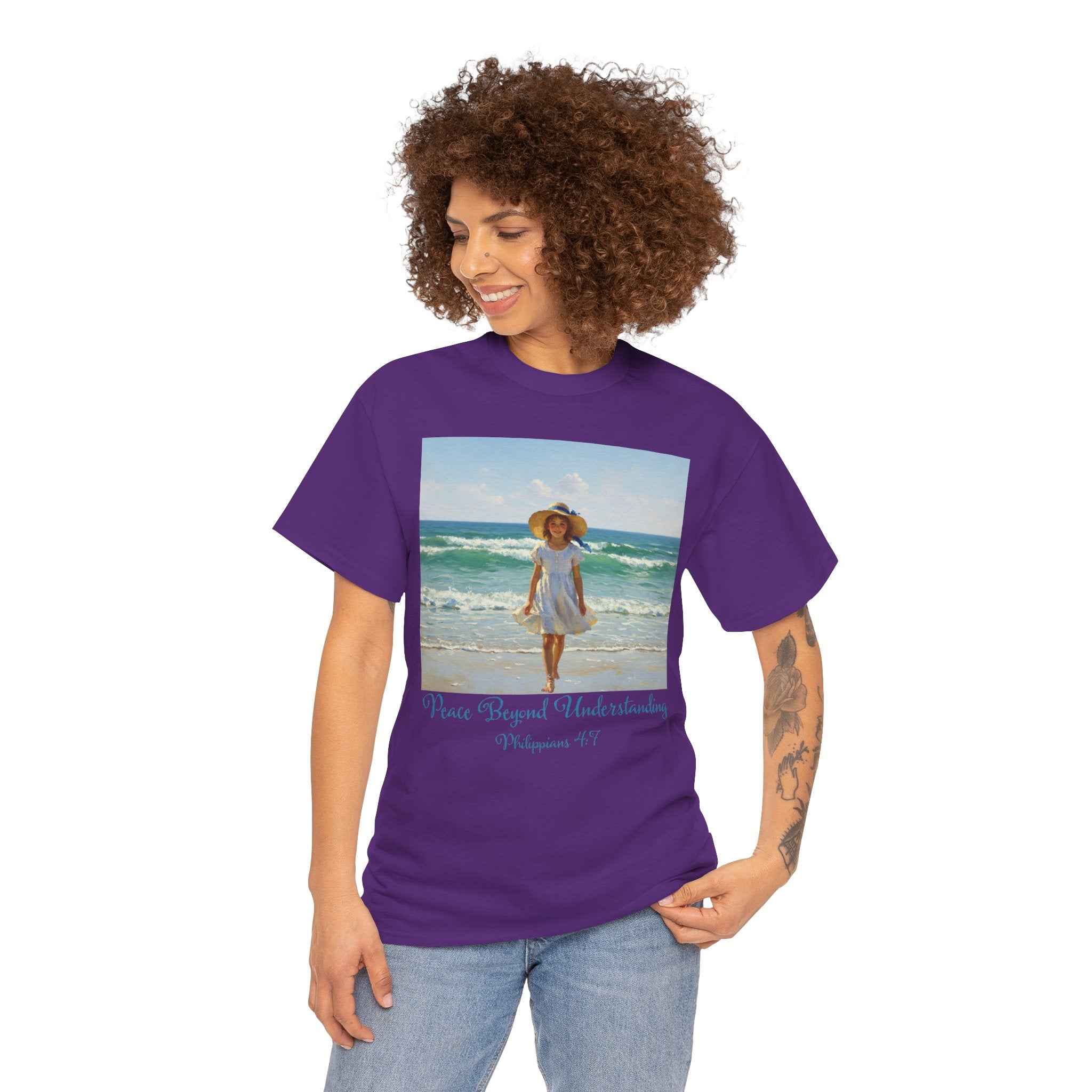 Serene Beach Vibes Tee for Summer Days, Top for Women, Casual Wear, Gifts for Beach Lovers, Vacay Essentials