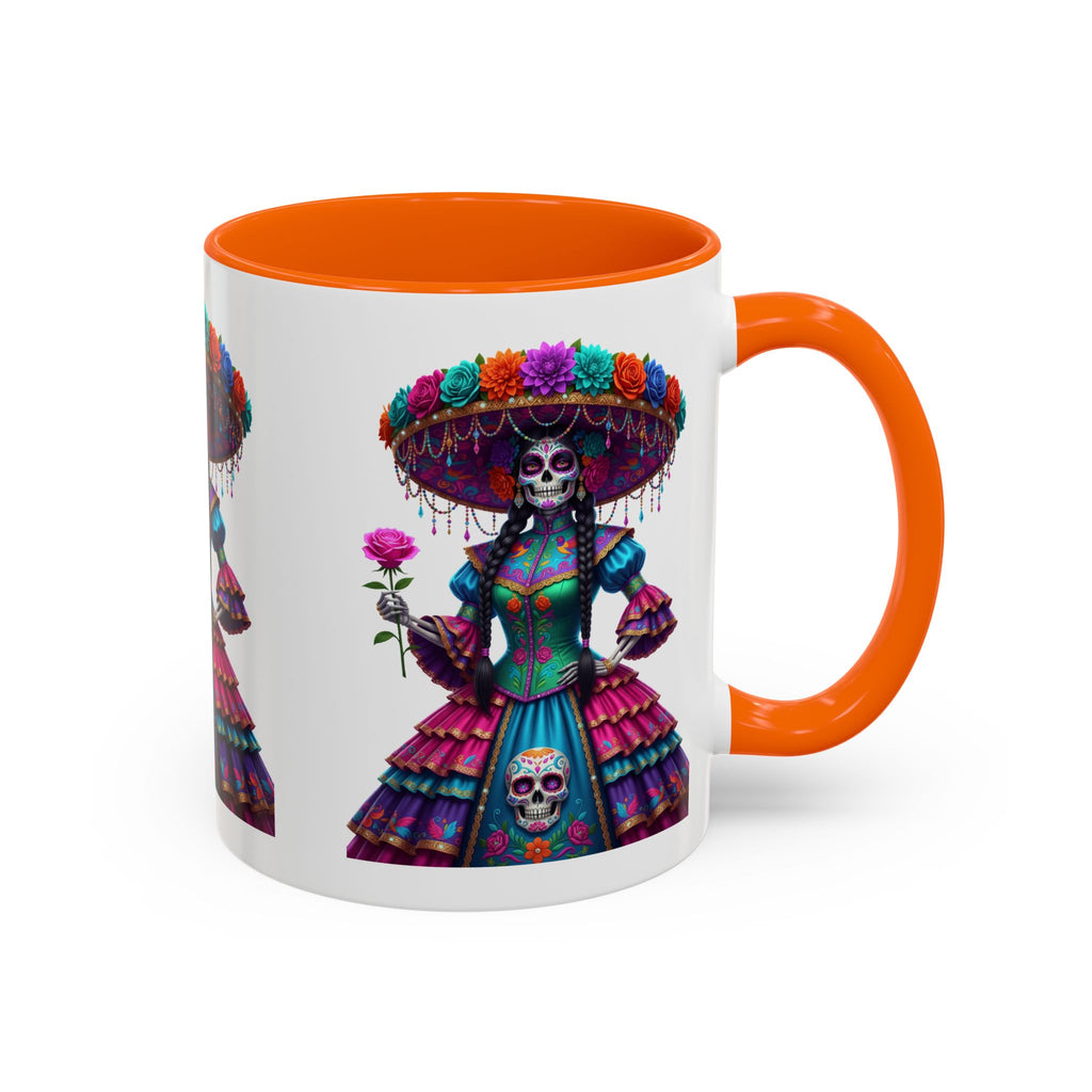 La Catrina Elegante – Día de los Muertos Inspired Artwork, Caffeine Lover Gift, Halloween Decor, Artful Drinkware