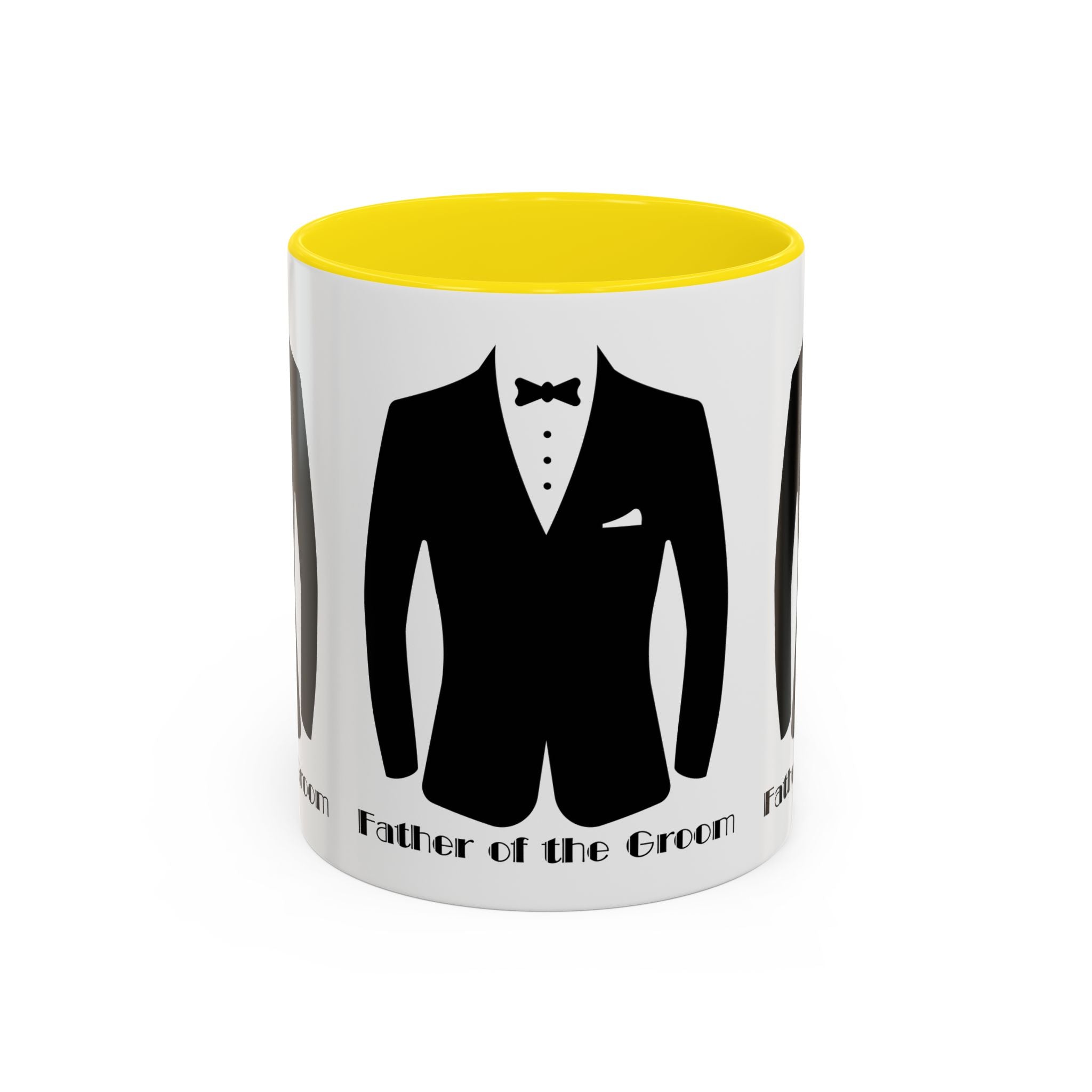 Father of the Groom Accent Coffee Mug 11/15 oz- Perfect Groomsmen Gift, Wedding Keepsake, Stylish Drinkware, Unique Wedding Favor