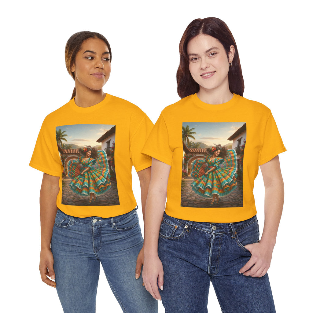 Folklórico Dancer Vibrant Graphic Tee - Perfect for Festivals, Casual Outings, Gifts, Dance Lovers, Unisex Fashion
