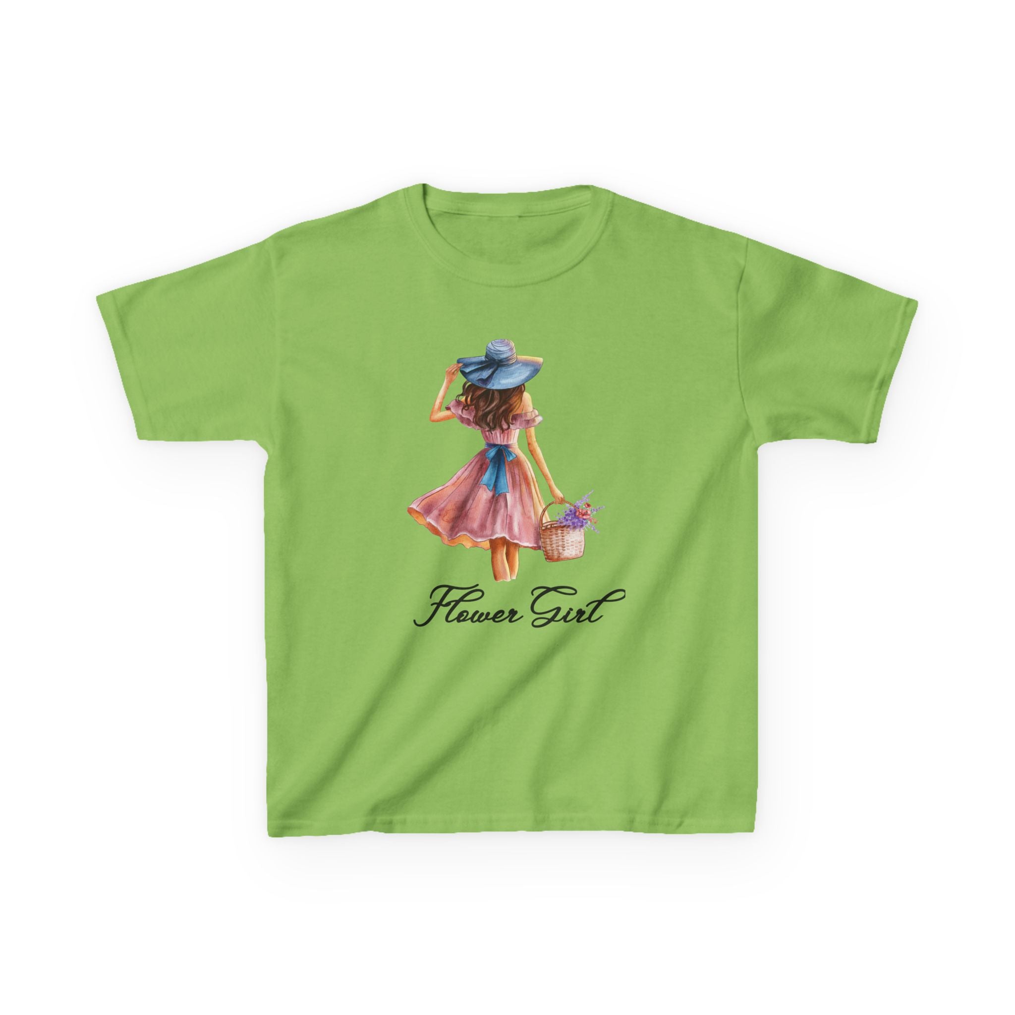 Flower Girl Kids Tee, Cute Kids T-Shirt, Spring Fashion, Outdoor Playwear, Children's Gift, Floral Design