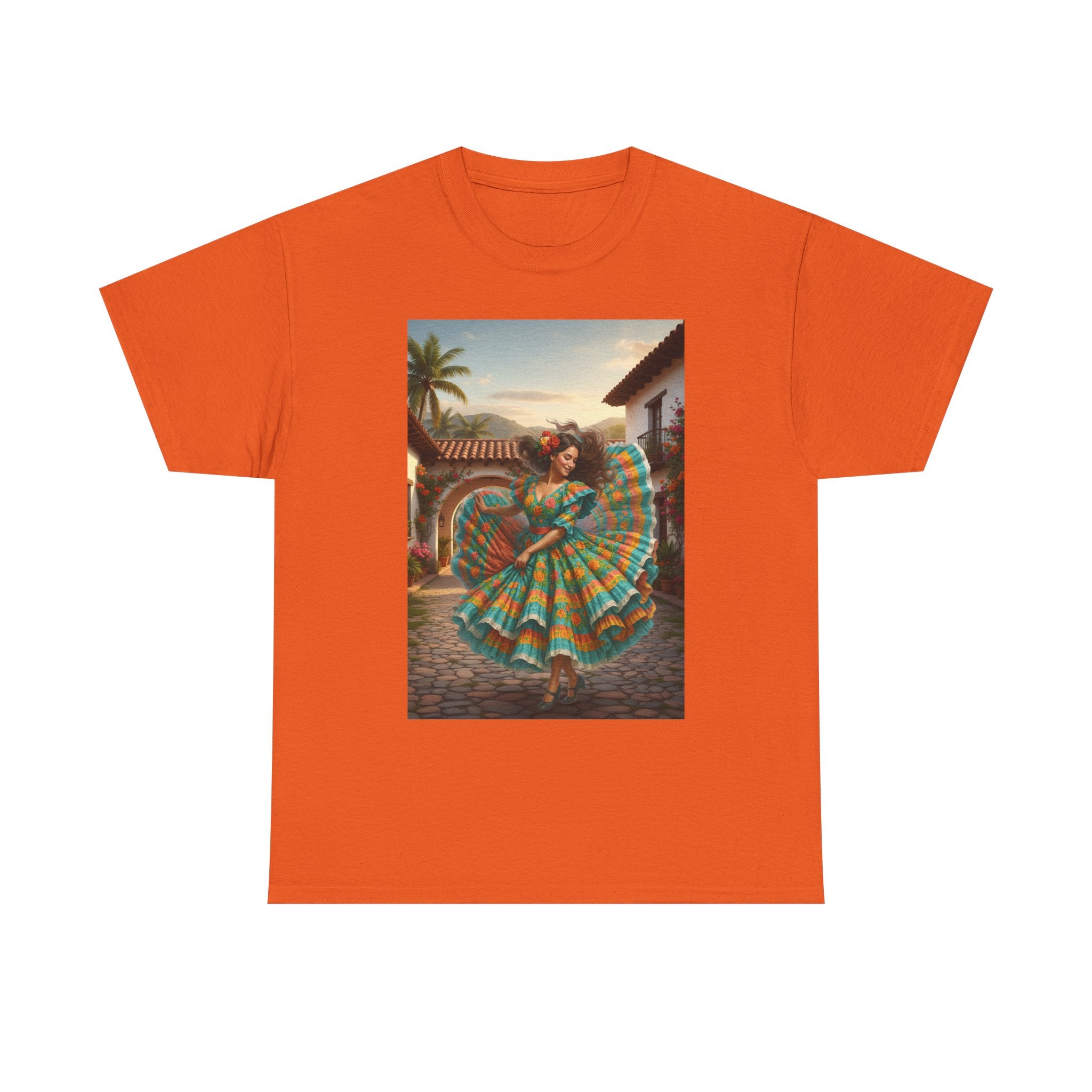Folklórico Dancer Vibrant Graphic Tee - Perfect for Festivals, Casual Outings, Gifts, Dance Lovers, Unisex Fashion
