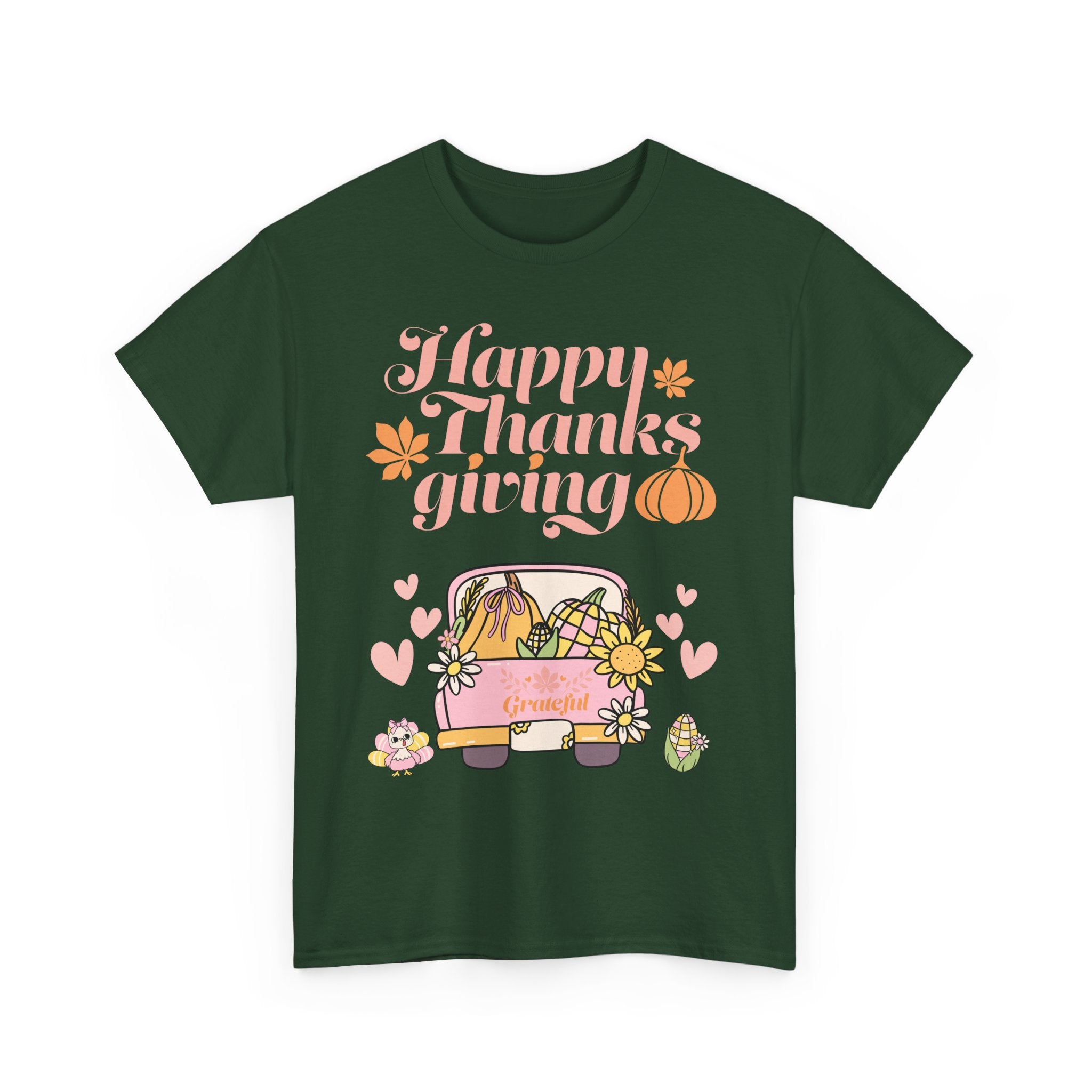 Happy Thanksgiving Unisex Tee | Cozy Autumn Shirt for Family Gatherings, Thanksgiving Celebration, Fall Fashion, Cute Gift Idea