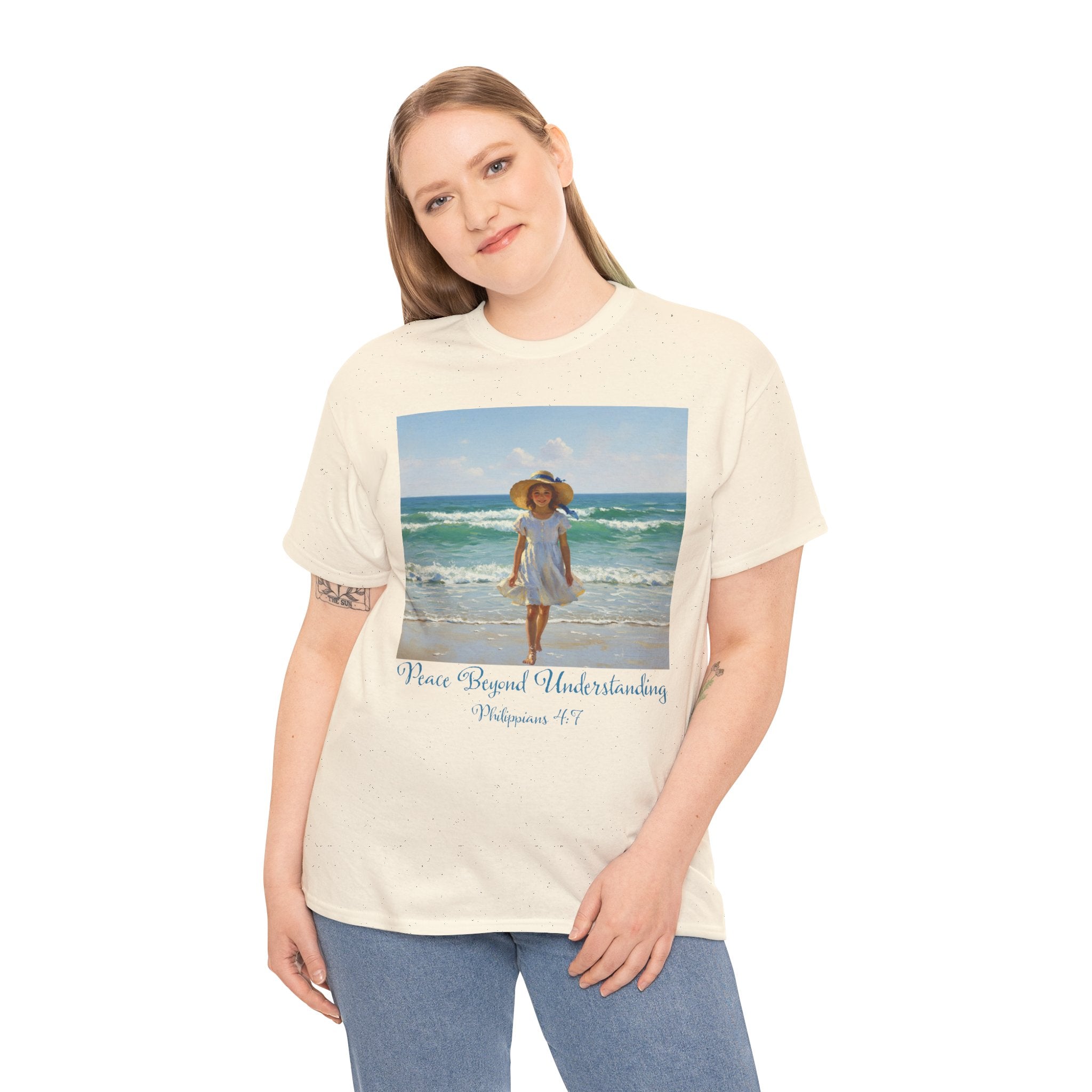 Serene Beach Vibes Tee for Summer Days, Top for Women, Casual Wear, Gifts for Beach Lovers, Vacay Essentials