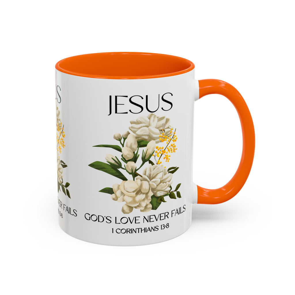 Inspirational Floral Coffee Mug 11/15 oz  - God's Love Design, Christian Gift, Home Decor, Mug for Faith, Coffee Lovers