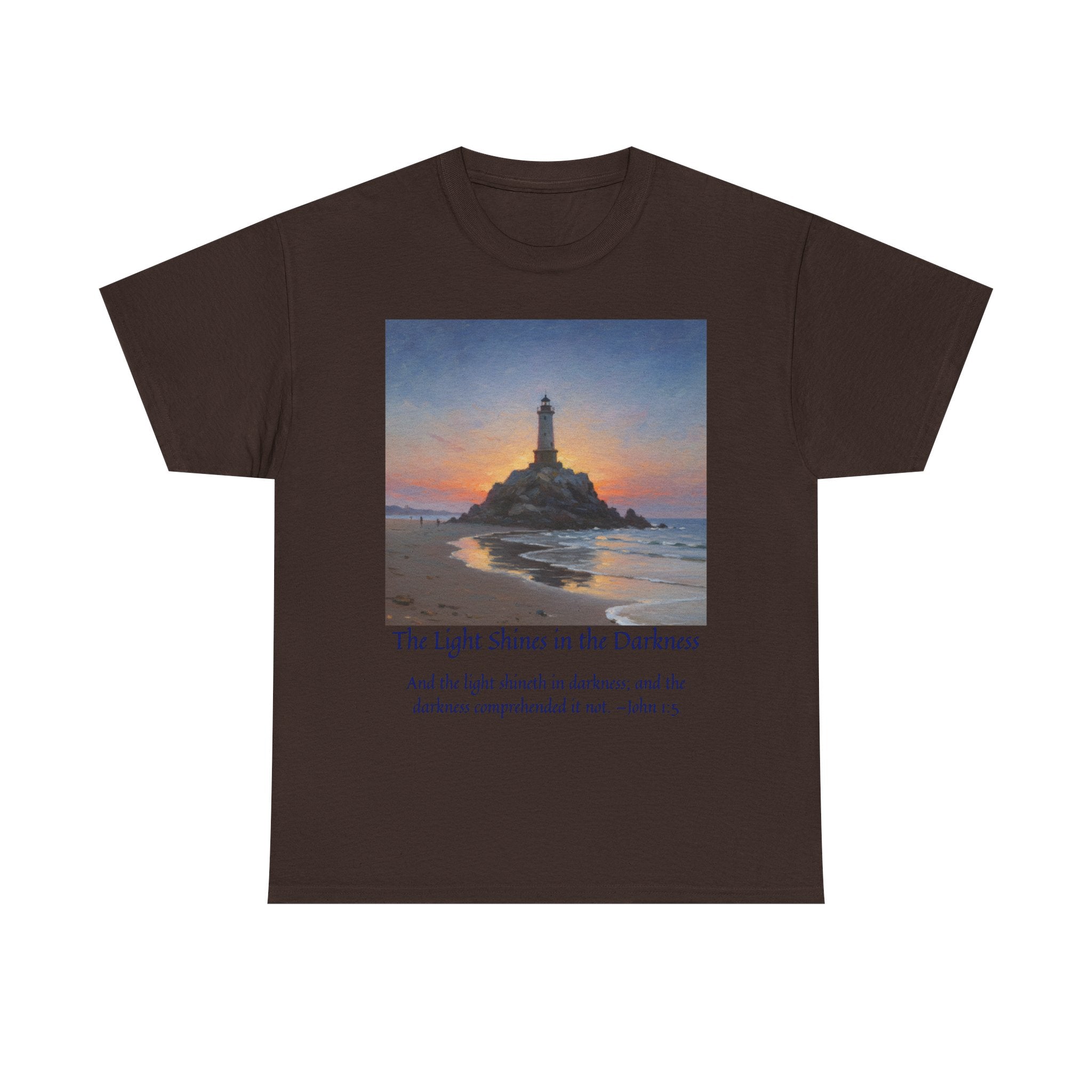 Light in Darkness Unisex Cotton Tee-inspired by Monet, Inspirational Shirt, Bible Verse Tee, Faith-Based Apparel, Perfect Gift for All Occasions