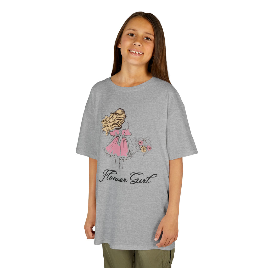 Flower Girl Kids Tee, Cute Kids T-Shirt, Children's Wedding Outfit, Floral Graphic Tee, Birthday Gift for Girls, Summer Apparel