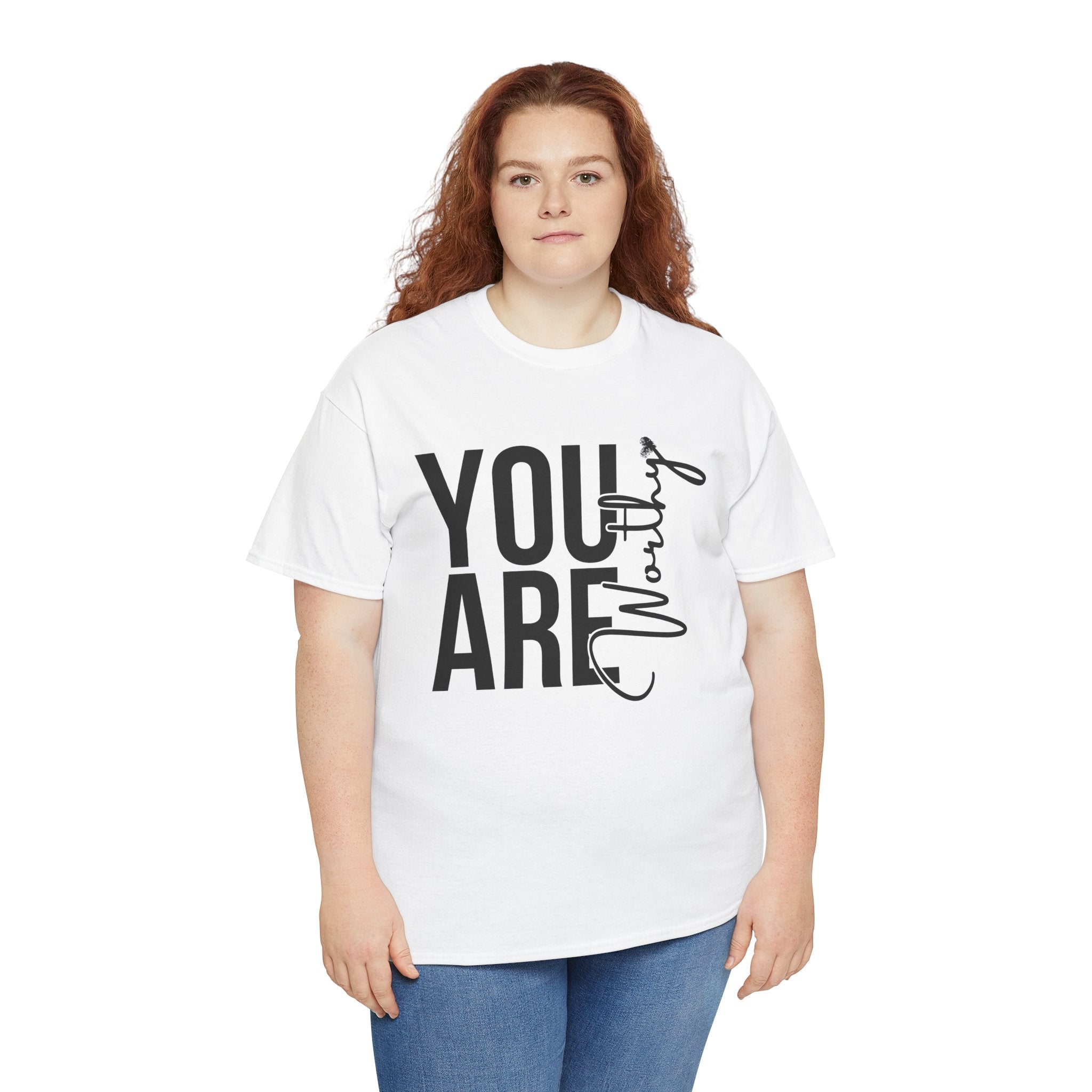 You Are Worthy Unisex Heavy Cotton Tee, Motivational Quote Shirt, Gift for Friends, Self-Love Tee, Uplifting Apparel, Positive [...]