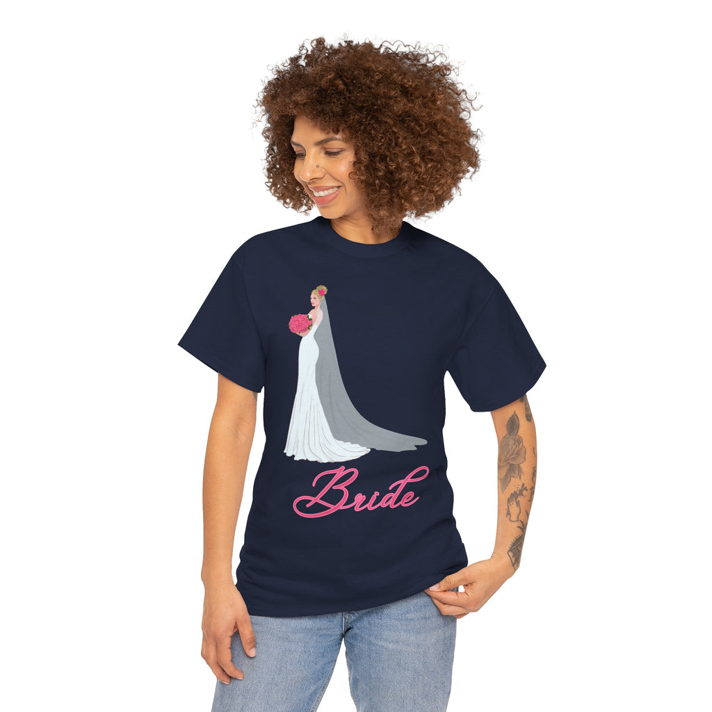 Bride Unisex Heavy Cotton Tee, Wedding Gift, Bridal Party Shirt, Engagement Party Top, Bride T-Shirt, Bridal Shower Attire