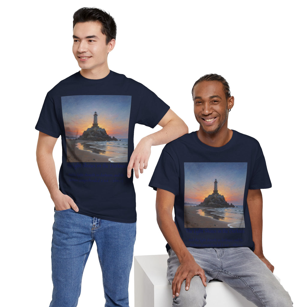 Light in Darkness Unisex Cotton Tee-inspired by Monet, Inspirational Shirt, Bible Verse Tee, Faith-Based Apparel, Perfect Gift for All Occasions