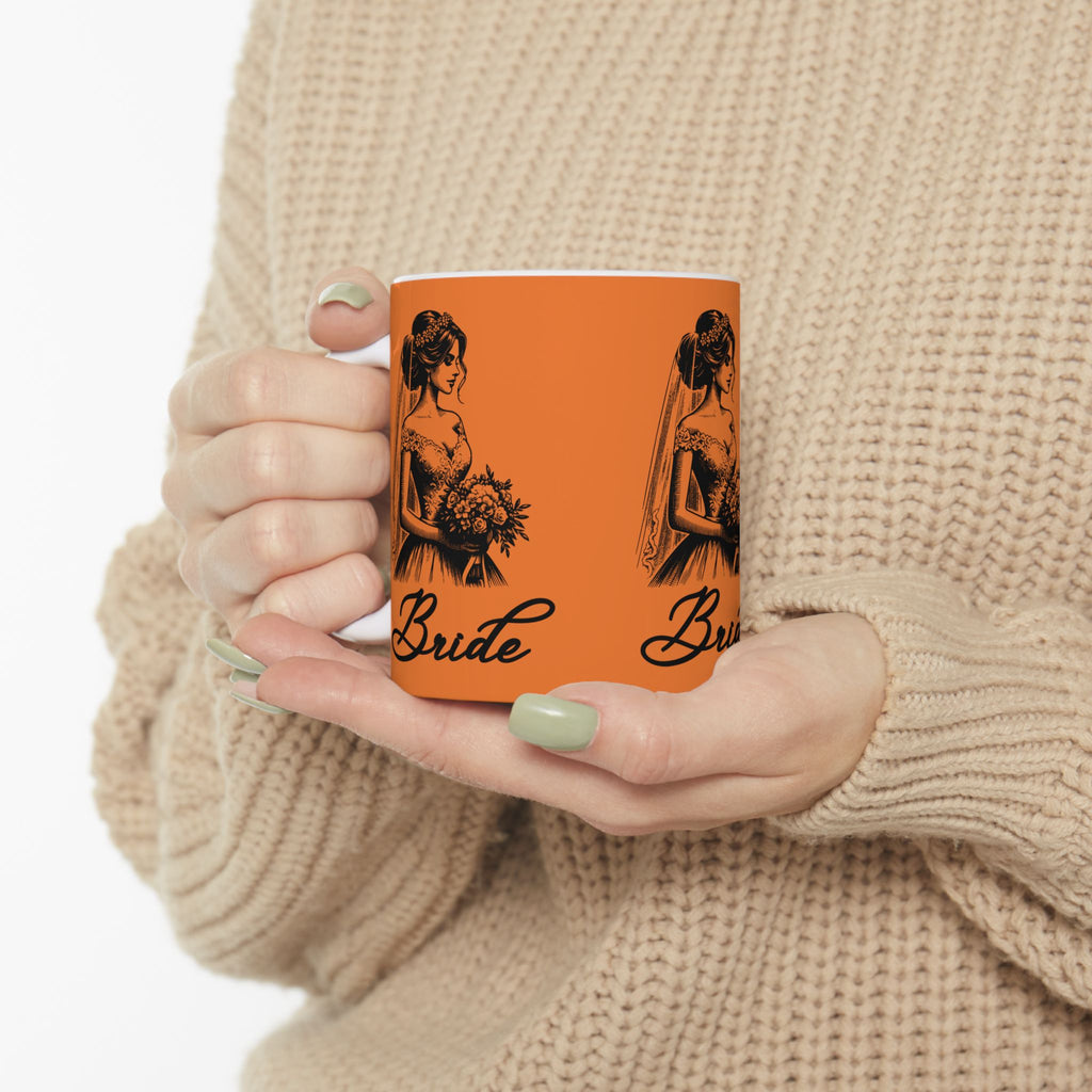 Bride Ceramic Mug 11 oz - Perfect October Wedding Gift for Bride, Bridal Shower Keepsake, Wedding Day Coffee Mug, Bride's Morning Coffee