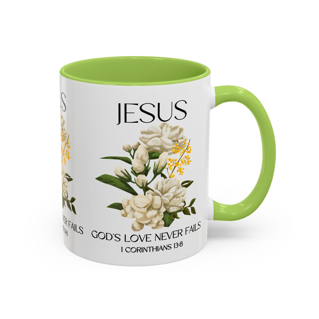 Inspirational Floral Coffee Mug 11/15 oz  - God's Love Design, Christian Gift, Home Decor, Mug for Faith, Coffee Lovers